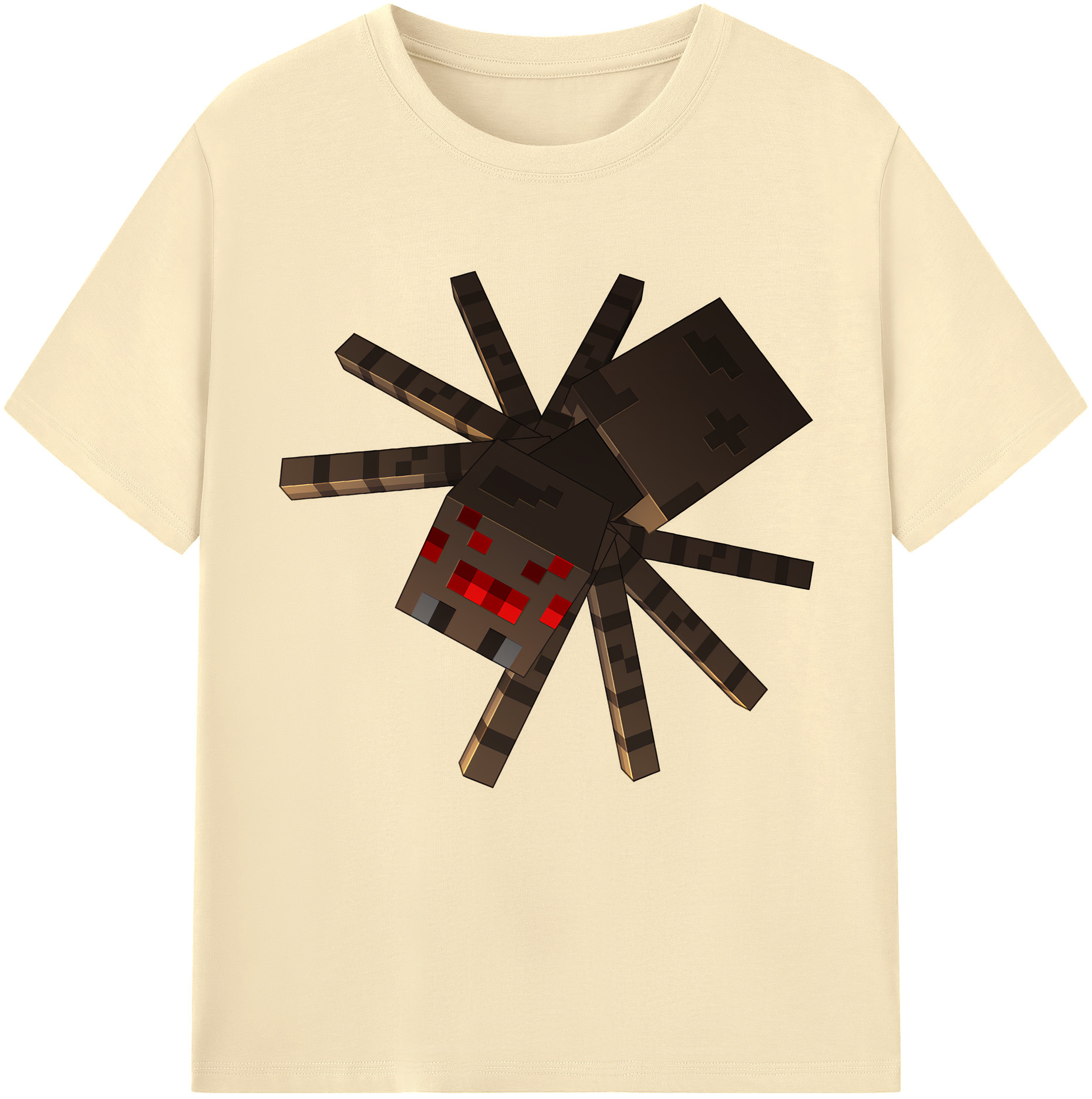 （画像用） マインクラフト ブロックの世界 Minecraft MC Block world 綿100％半袖Tシャツ（フロントプリント）