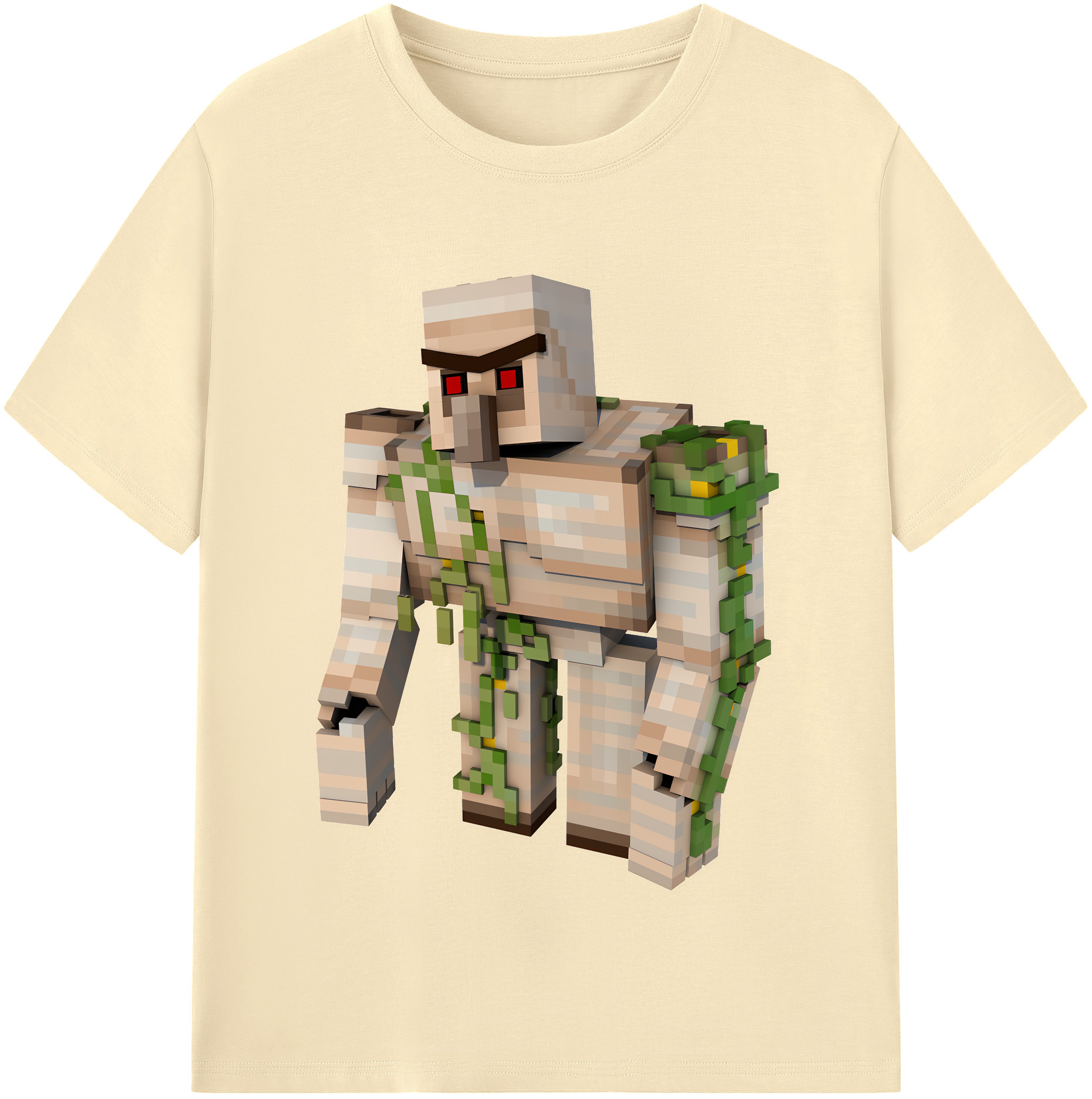 （画像用） マインクラフト ブロックの世界 Minecraft MC Block world 綿100％半袖Tシャツ（フロントプリント）