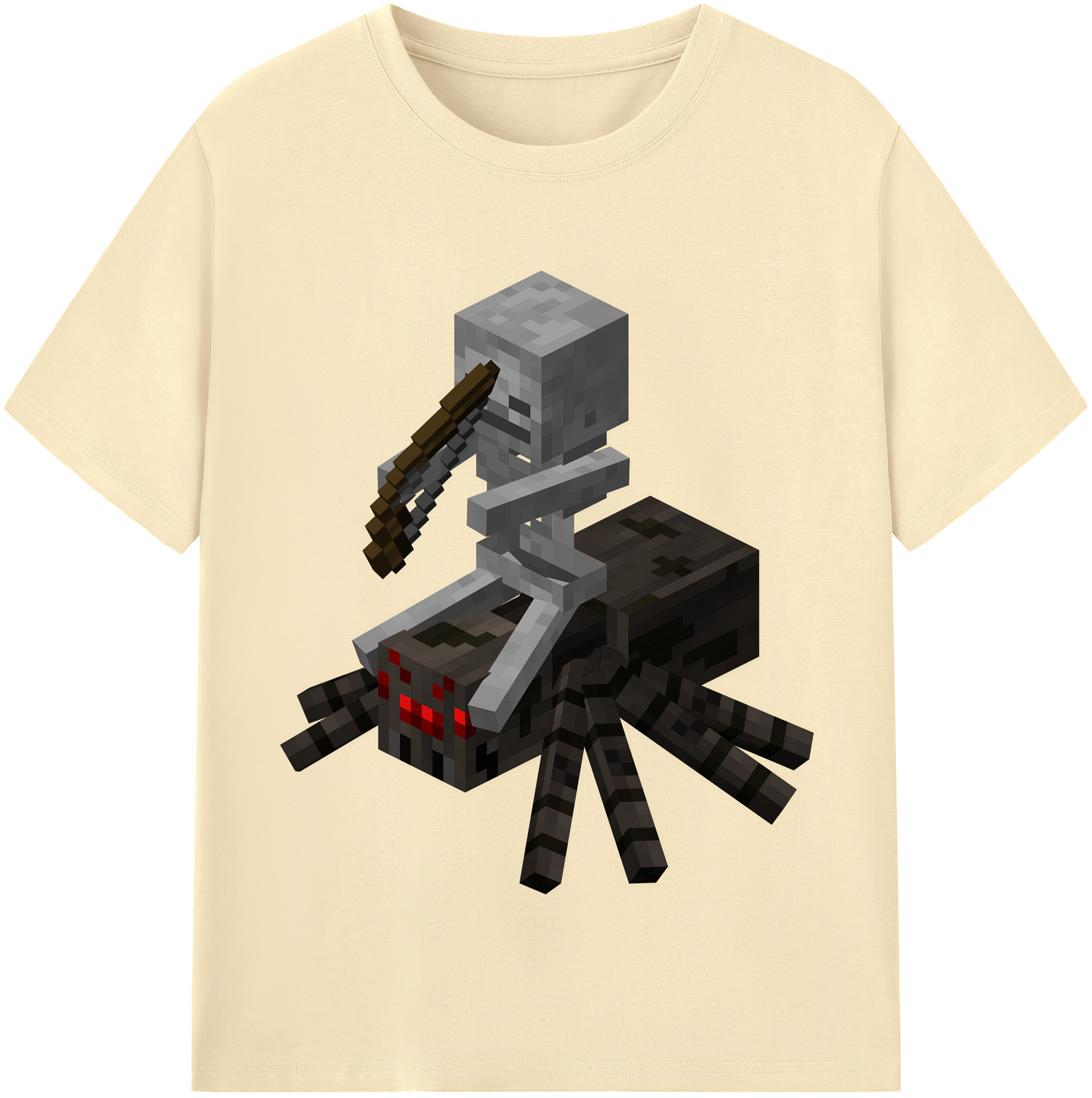 （画像用） マインクラフト ブロックの世界 Minecraft MC Block world 綿100％半袖Tシャツ（フロントプリント）