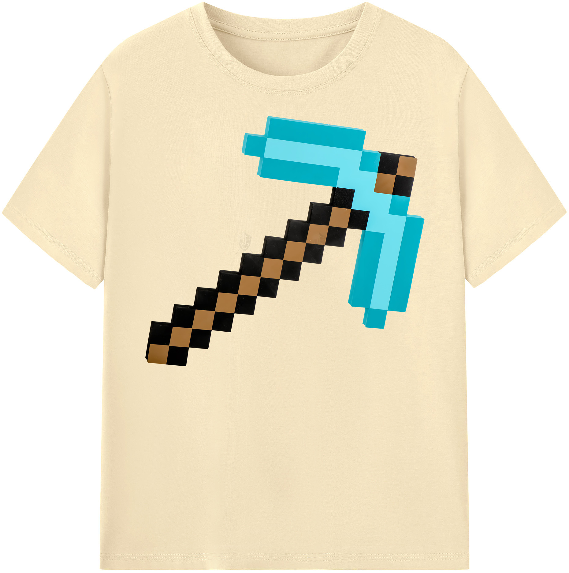 （画像用） マインクラフト ブロックの世界 Minecraft MC Block world 綿100％半袖Tシャツ（フロントプリント）