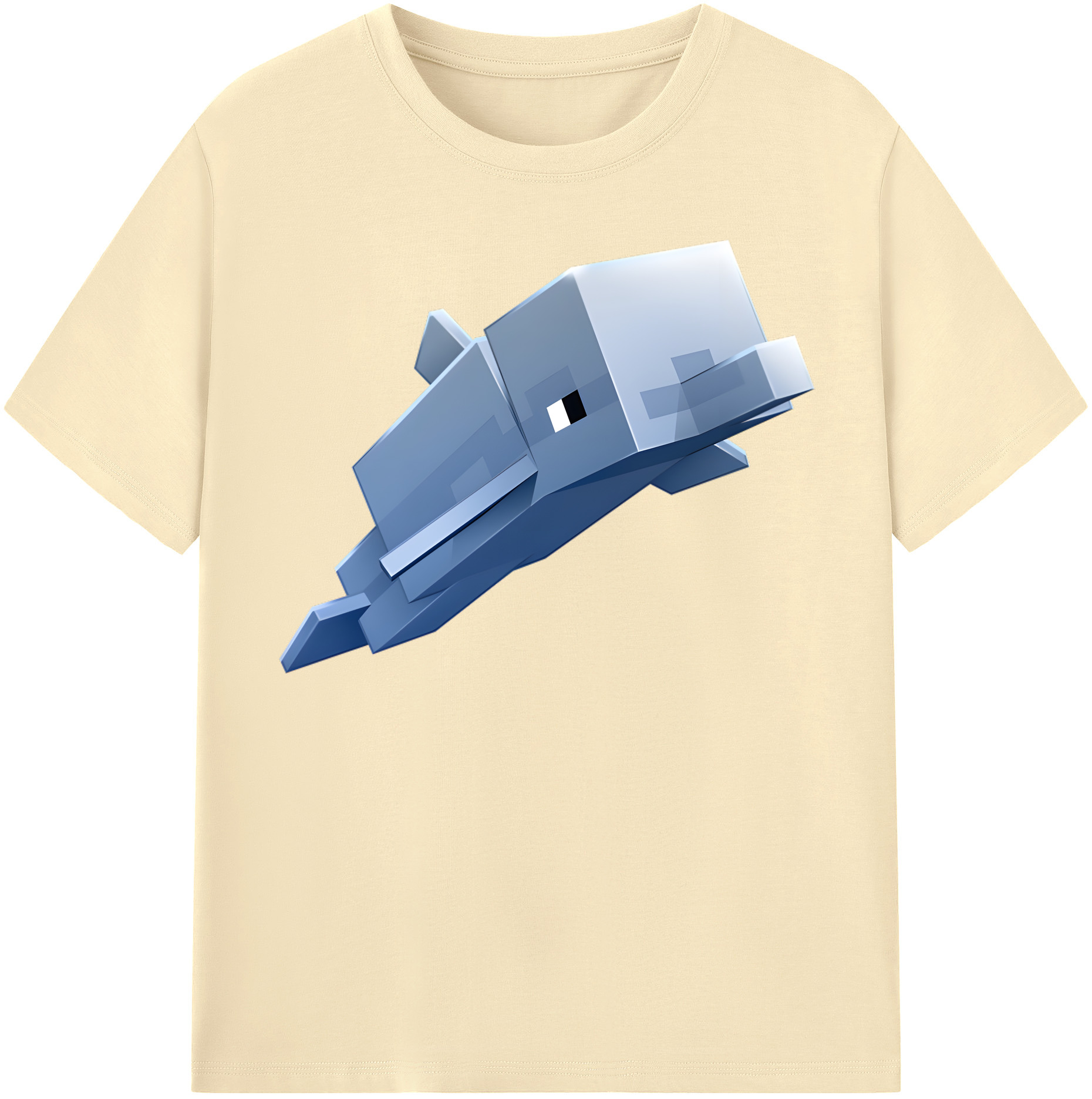 （画像用） マインクラフト ブロックの世界 Minecraft MC Block world 綿100％半袖Tシャツ（フロントプリント）