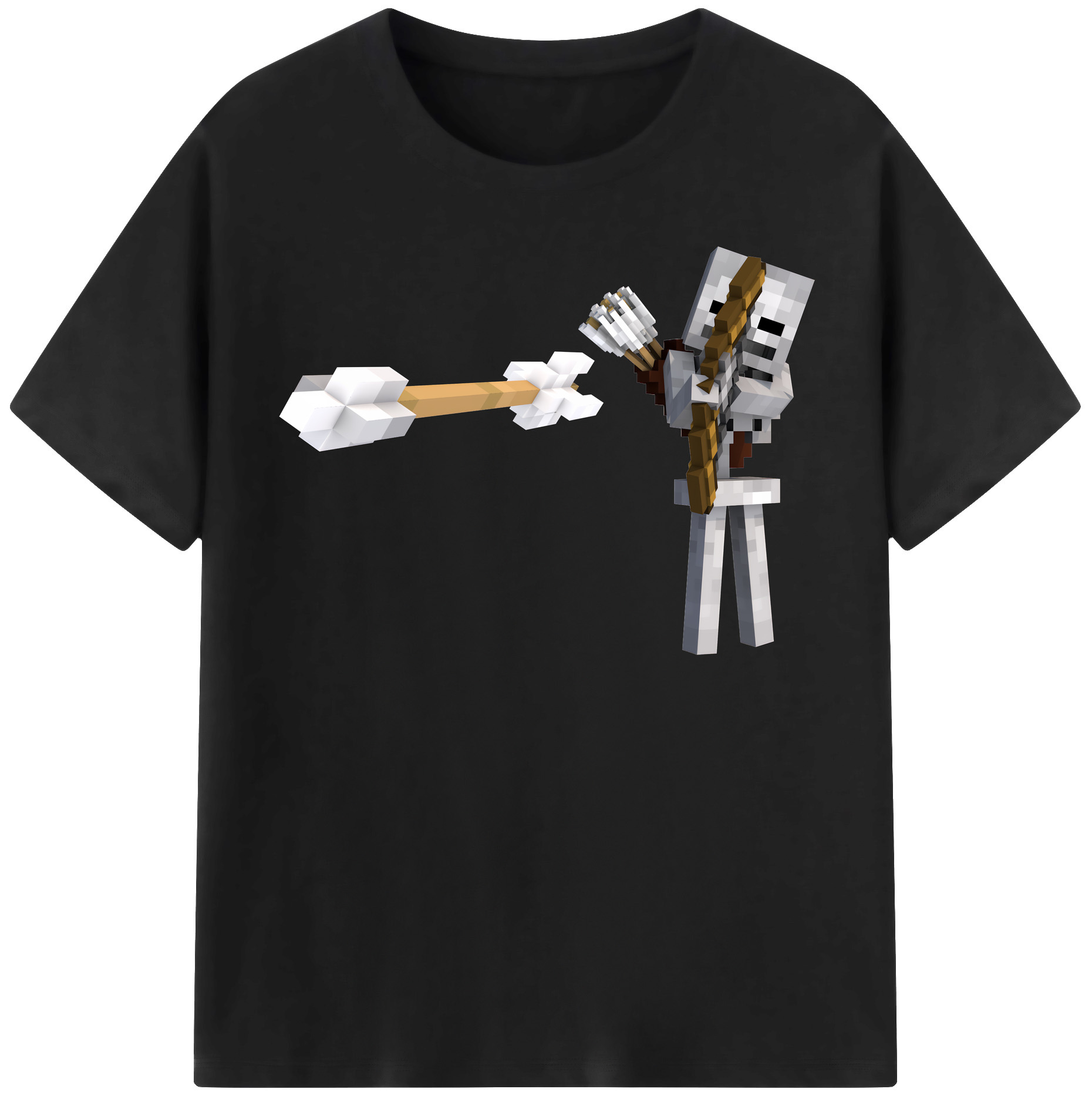 （画像用） マインクラフト ブロックの世界 Minecraft MC Block world 綿100％半袖Tシャツ（フロントプリント）