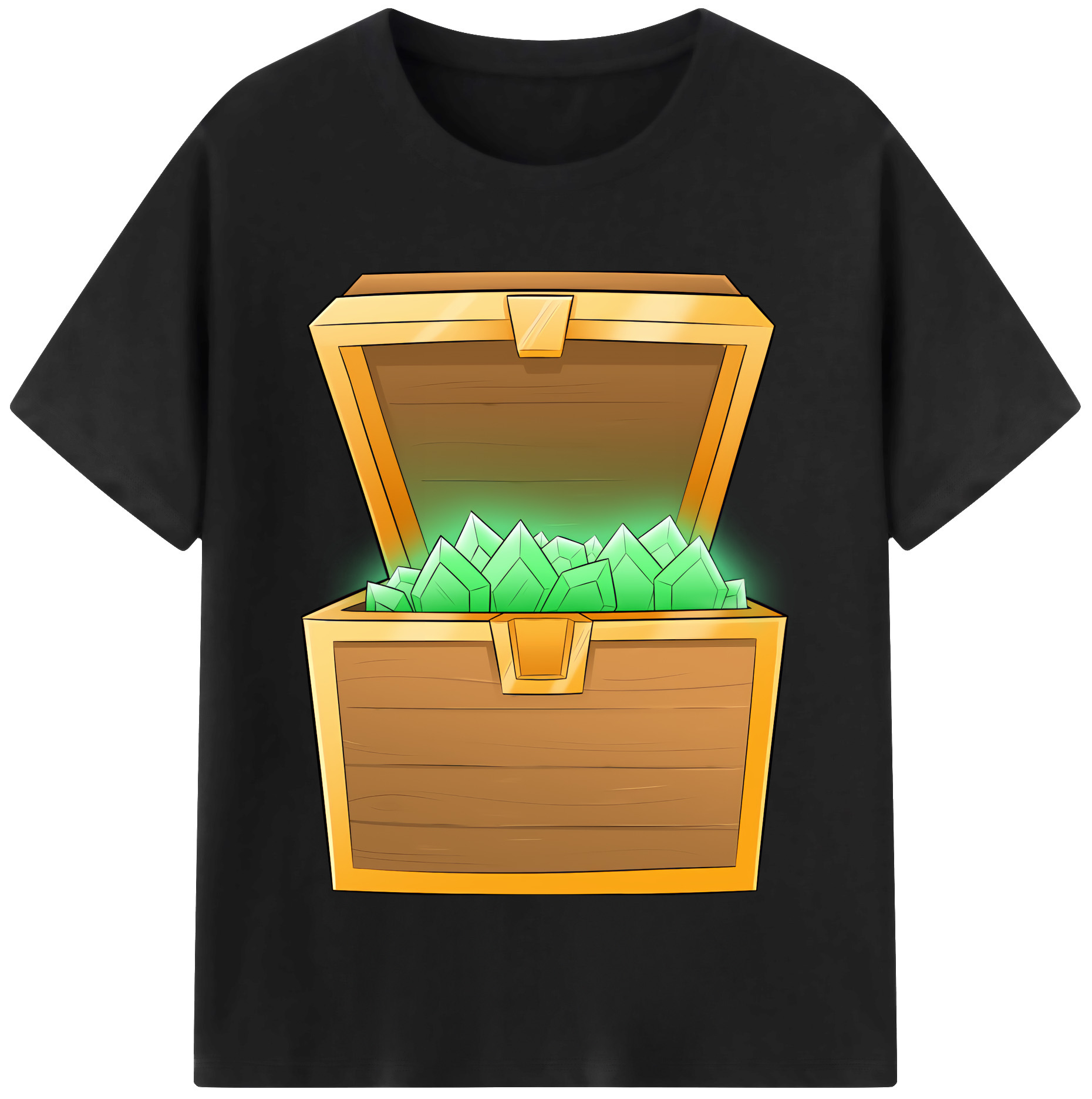 （画像用） マインクラフト ブロックの世界 Minecraft MC Block world 綿100％半袖Tシャツ（フロントプリント）