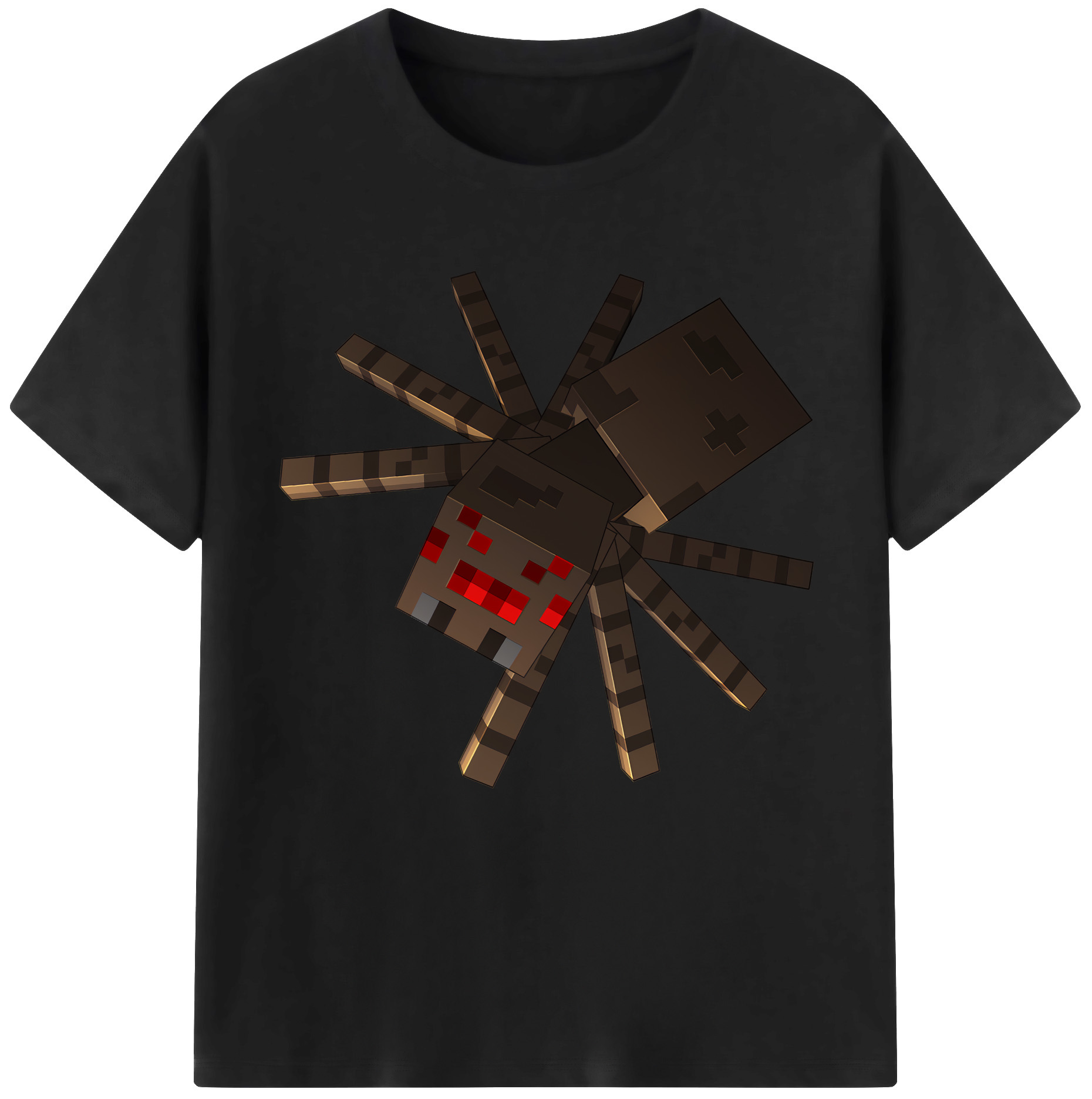 （画像用） マインクラフト ブロックの世界 Minecraft MC Block world 綿100％半袖Tシャツ（フロントプリント）