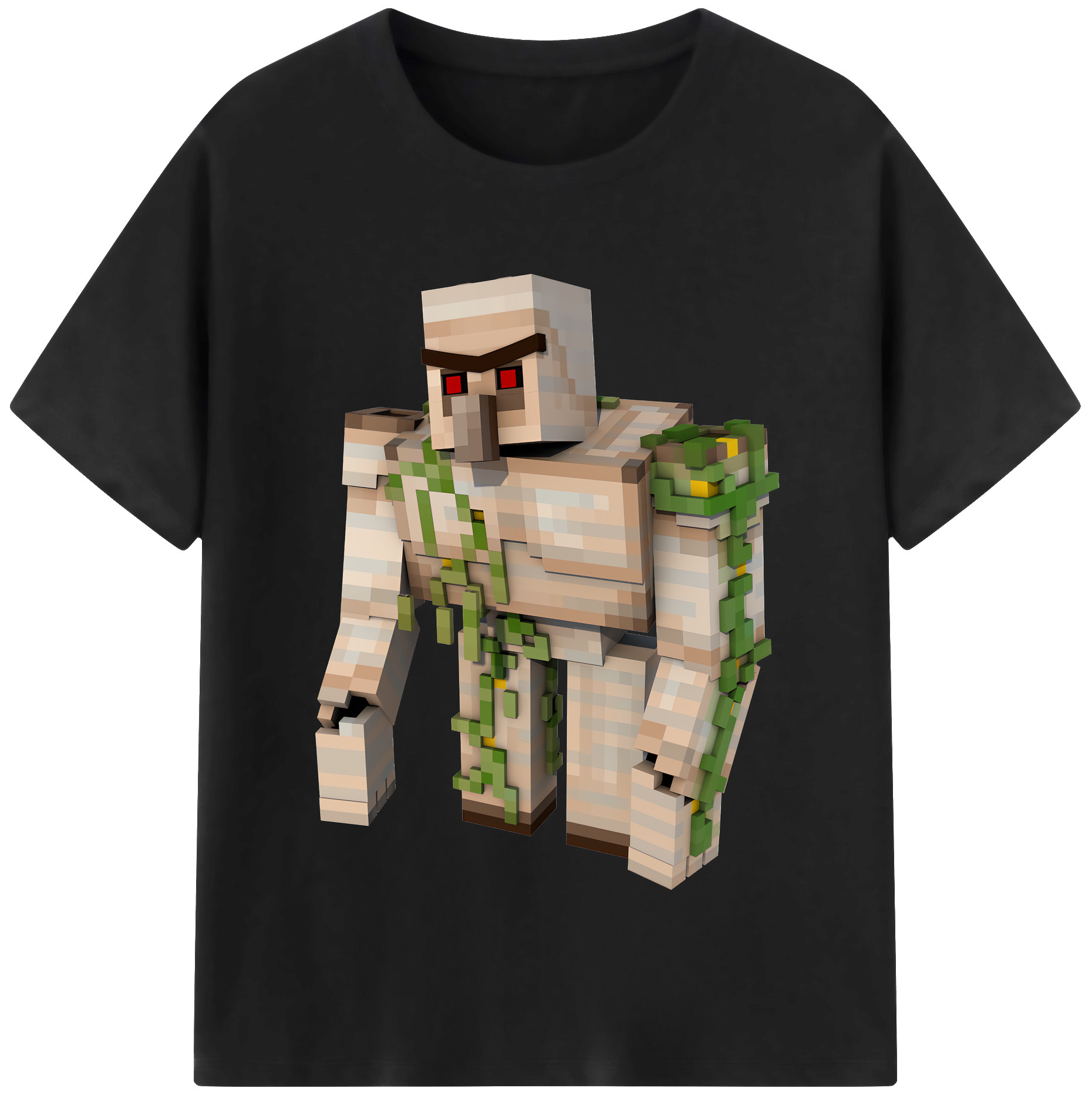 （画像用） マインクラフト ブロックの世界 Minecraft MC Block world 綿100％半袖Tシャツ（フロントプリント）