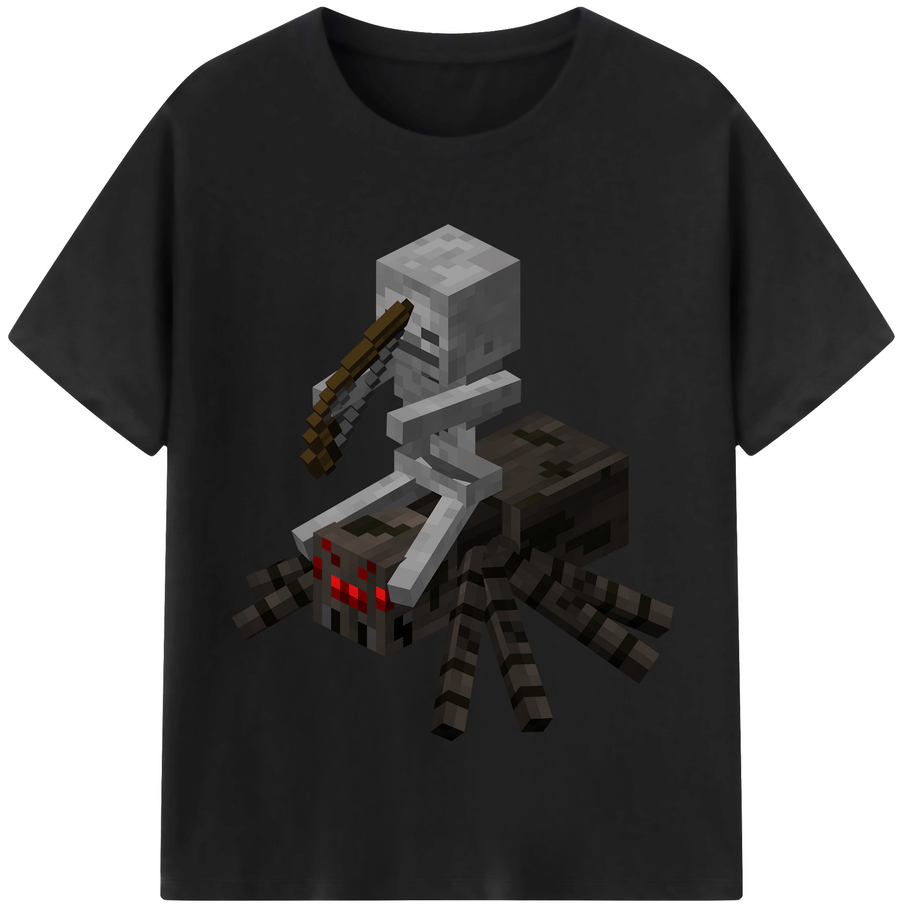 （画像用） マインクラフト ブロックの世界 Minecraft MC Block world 綿100％半袖Tシャツ（フロントプリント）