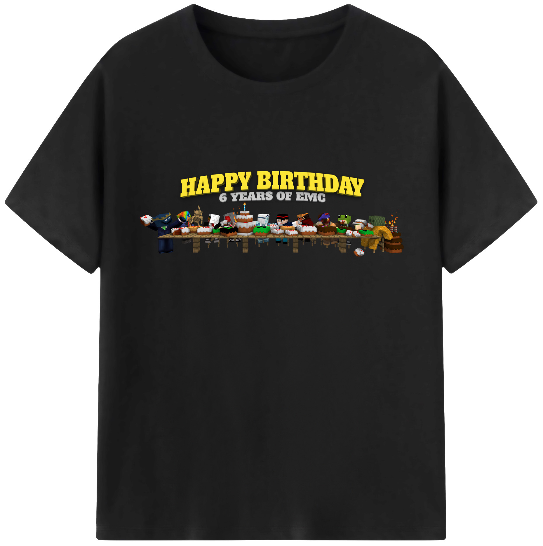 （画像用） マインクラフト ブロックの世界 Minecraft MC Block world 綿100％半袖Tシャツ（フロントプリント）