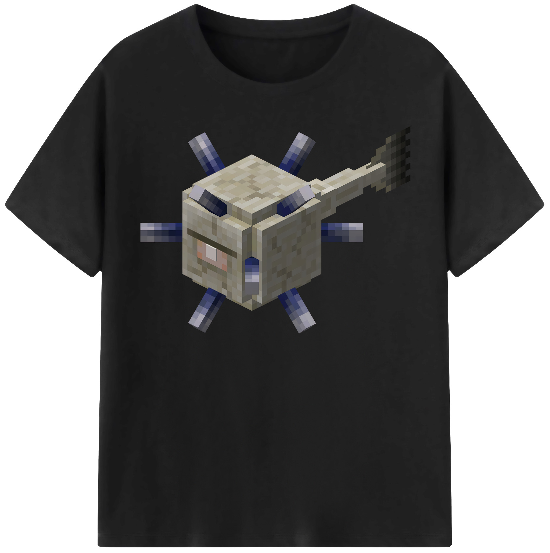 （画像用） マインクラフト ブロックの世界 Minecraft MC Block world 綿100％半袖Tシャツ（フロントプリント）