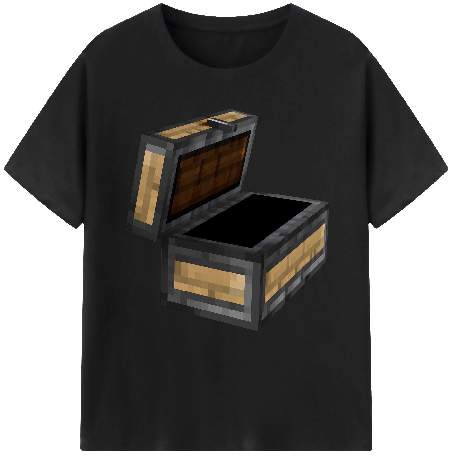 （画像用） マインクラフト ブロックの世界 Minecraft MC Block world 綿100％半袖Tシャツ（フロントプリント）