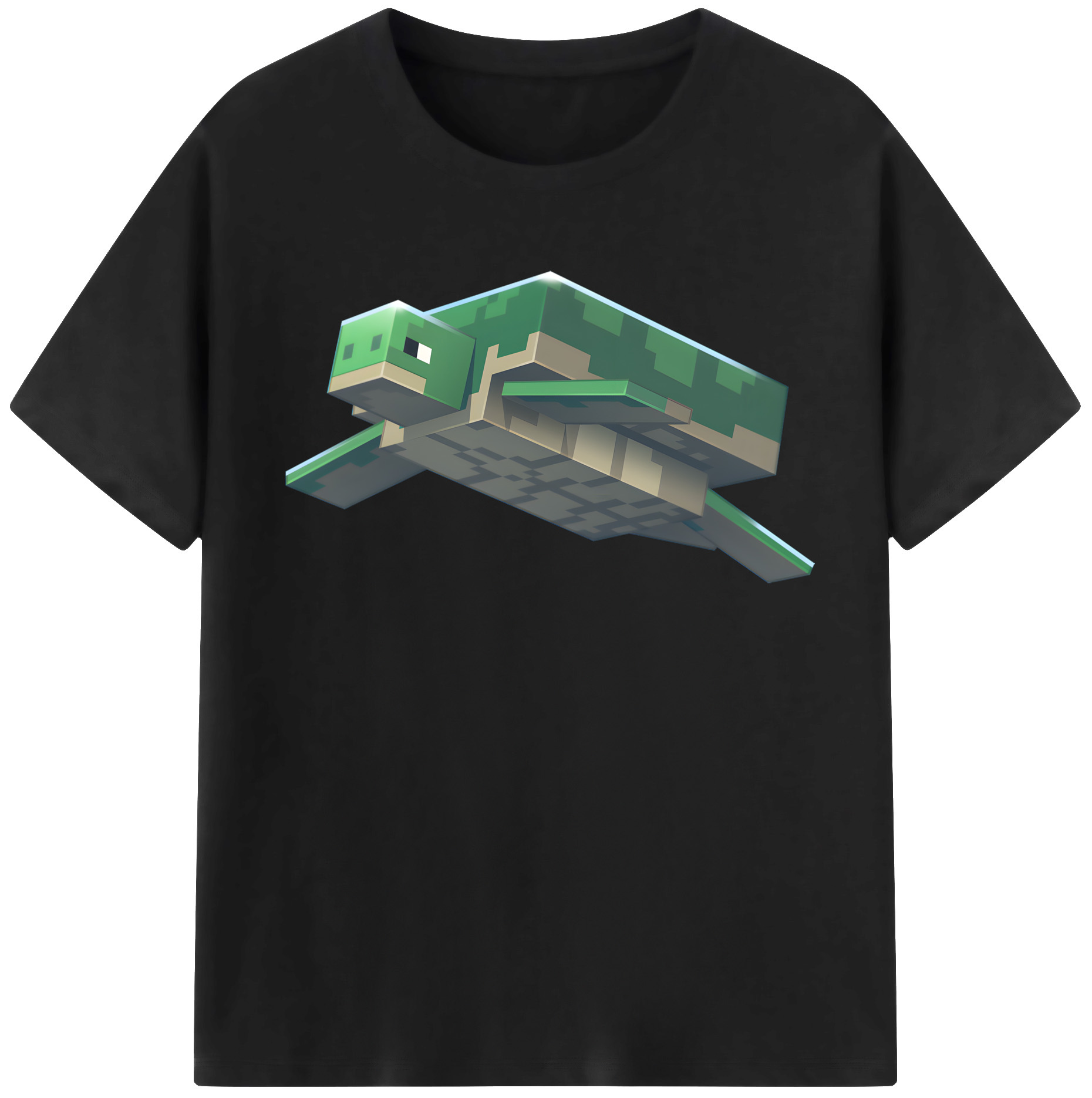 （画像用） マインクラフト ブロックの世界 Minecraft MC Block world 綿100％半袖Tシャツ（フロントプリント）