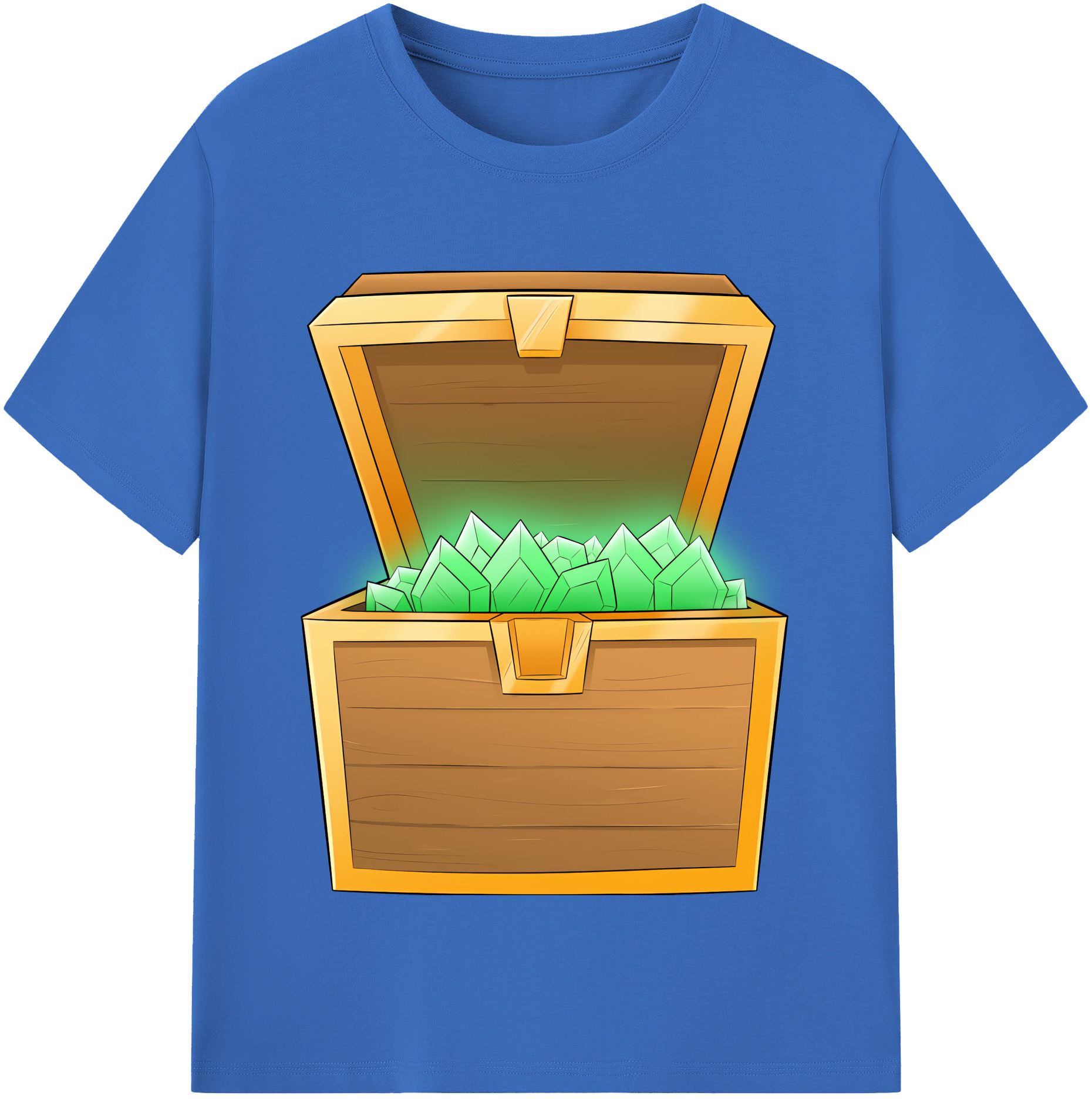 （画像用） マインクラフト ブロックの世界 Minecraft MC Block world 綿100％半袖Tシャツ（フロントプリント）