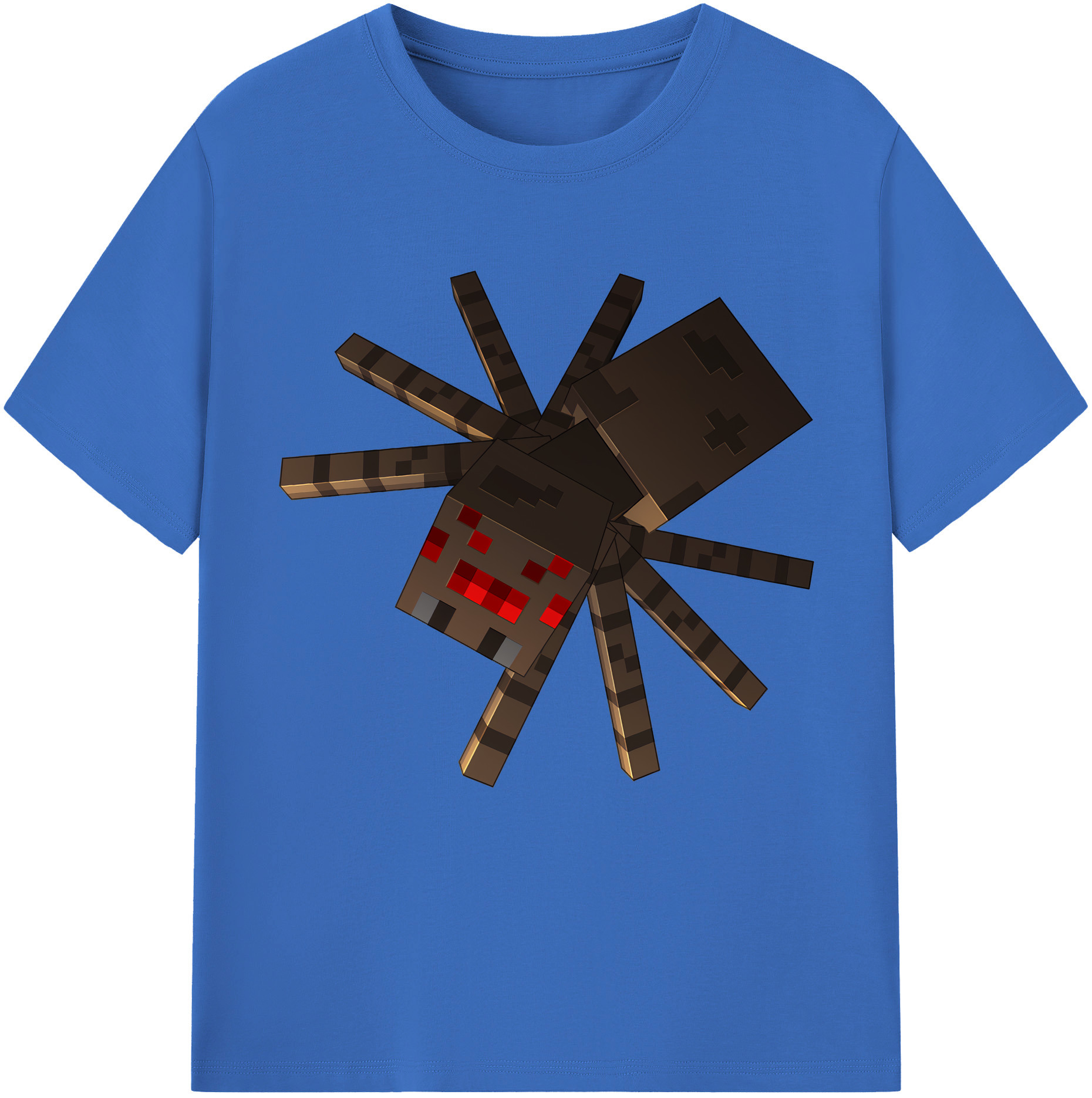 （画像用） マインクラフト ブロックの世界 Minecraft MC Block world 綿100％半袖Tシャツ（フロントプリント）