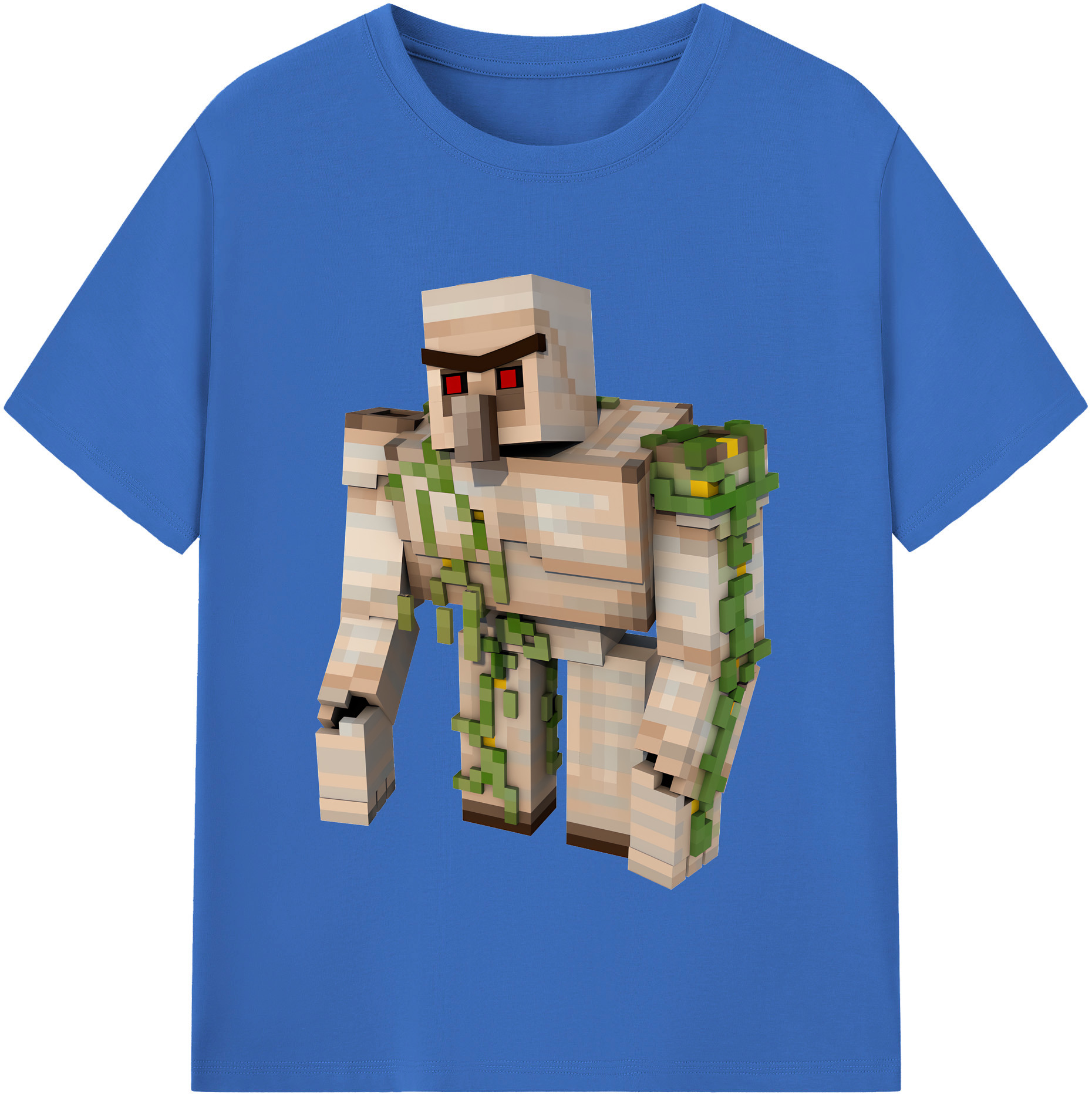 （画像用） マインクラフト ブロックの世界 Minecraft MC Block world 綿100％半袖Tシャツ（フロントプリント）