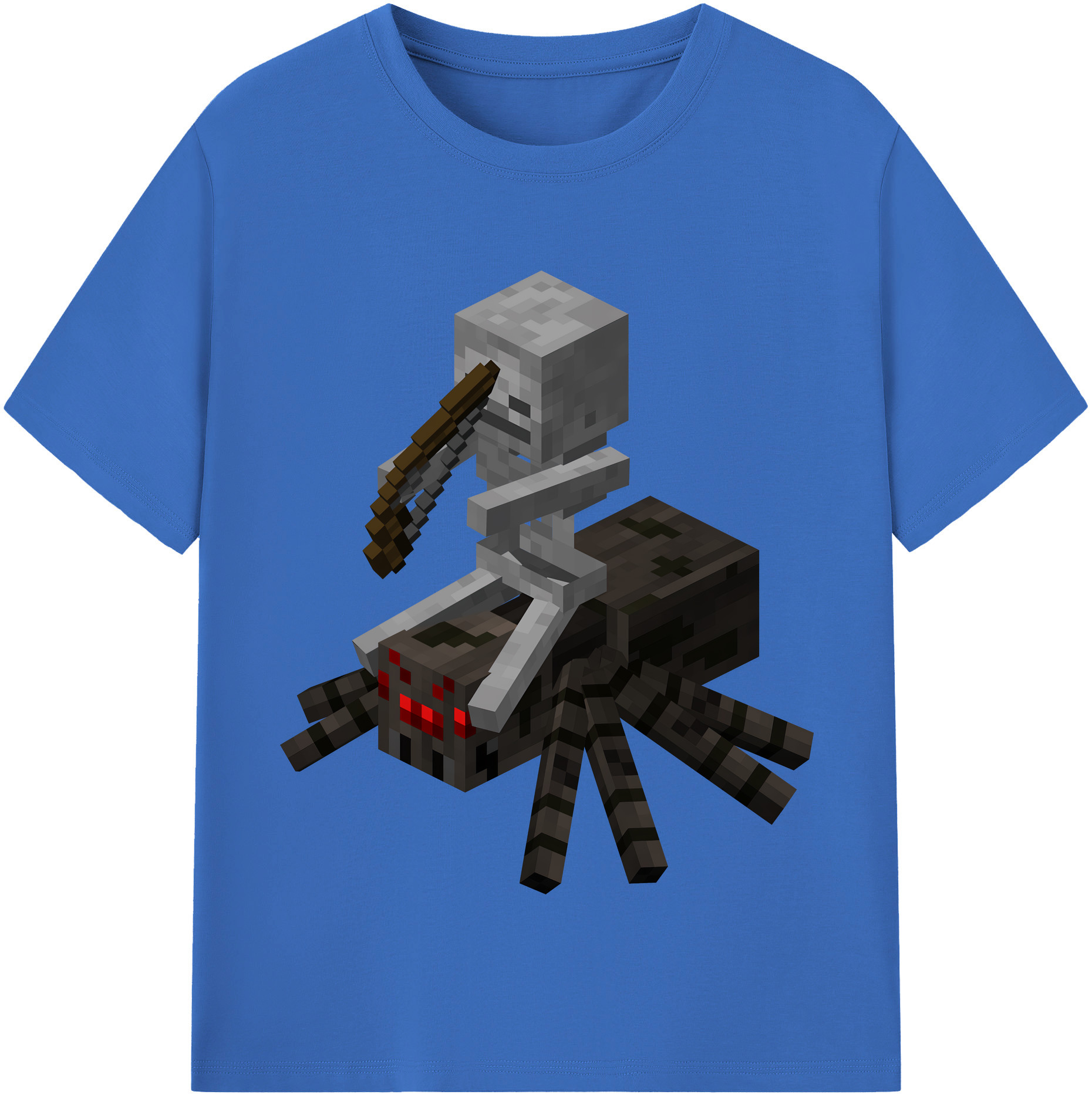 （画像用） マインクラフト ブロックの世界 Minecraft MC Block world 綿100％半袖Tシャツ（フロントプリント）