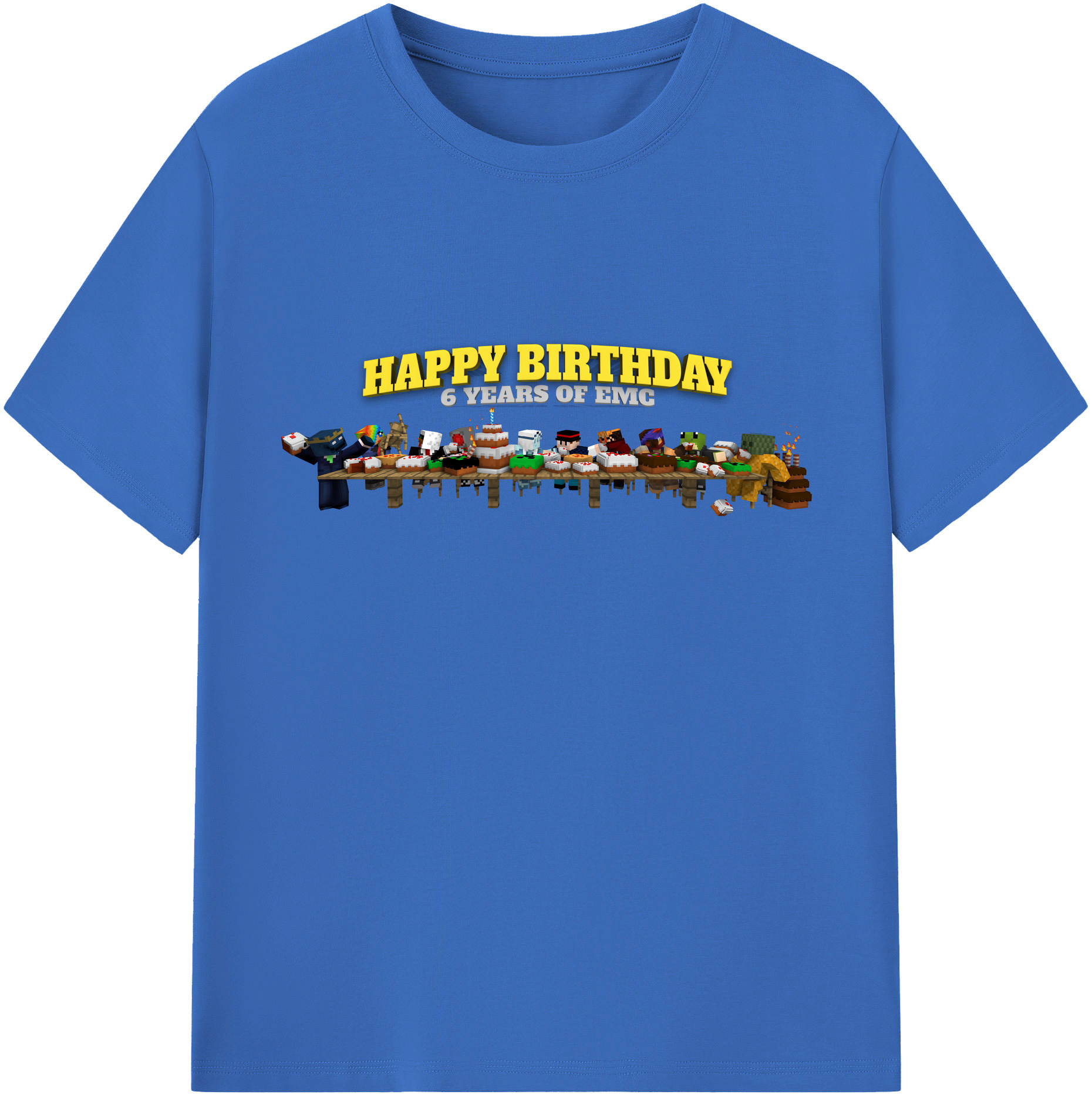 （画像用） マインクラフト ブロックの世界 Minecraft MC Block world 綿100％半袖Tシャツ（フロントプリント）