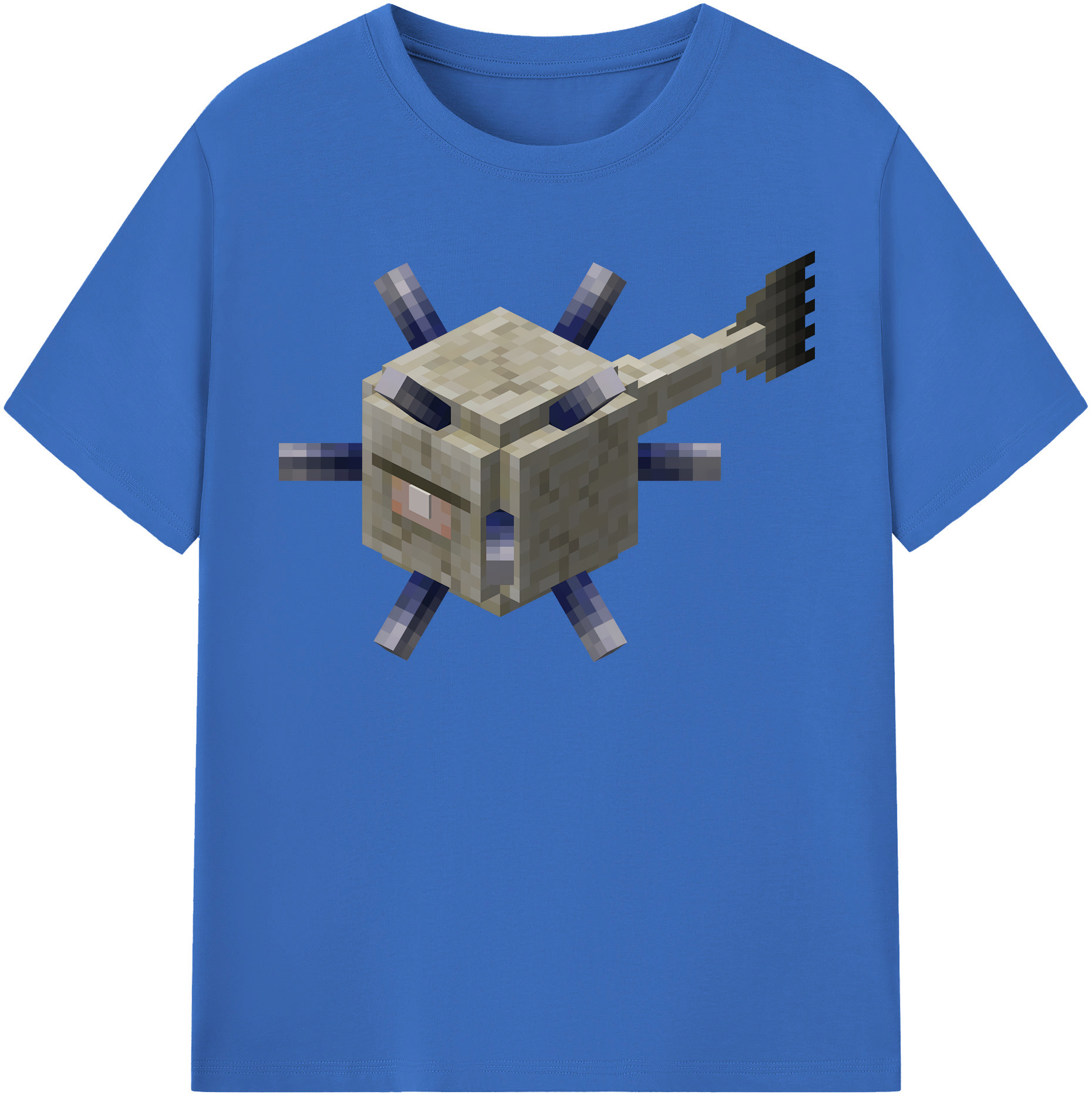 （画像用） マインクラフト ブロックの世界 Minecraft MC Block world 綿100％半袖Tシャツ（フロントプリント）