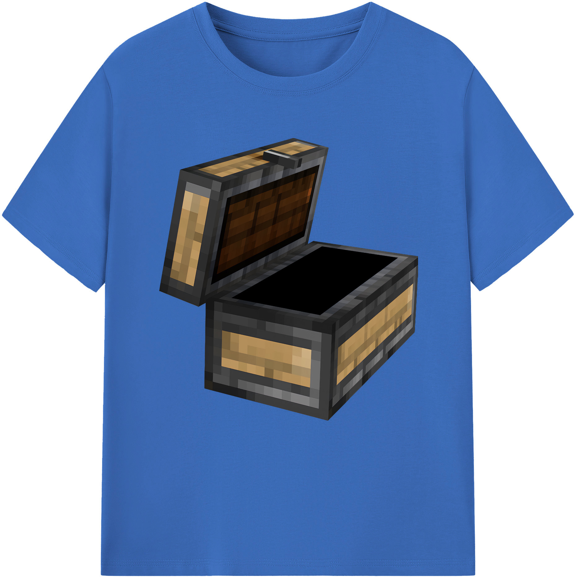 （画像用） マインクラフト ブロックの世界 Minecraft MC Block world 綿100％半袖Tシャツ（フロントプリント）