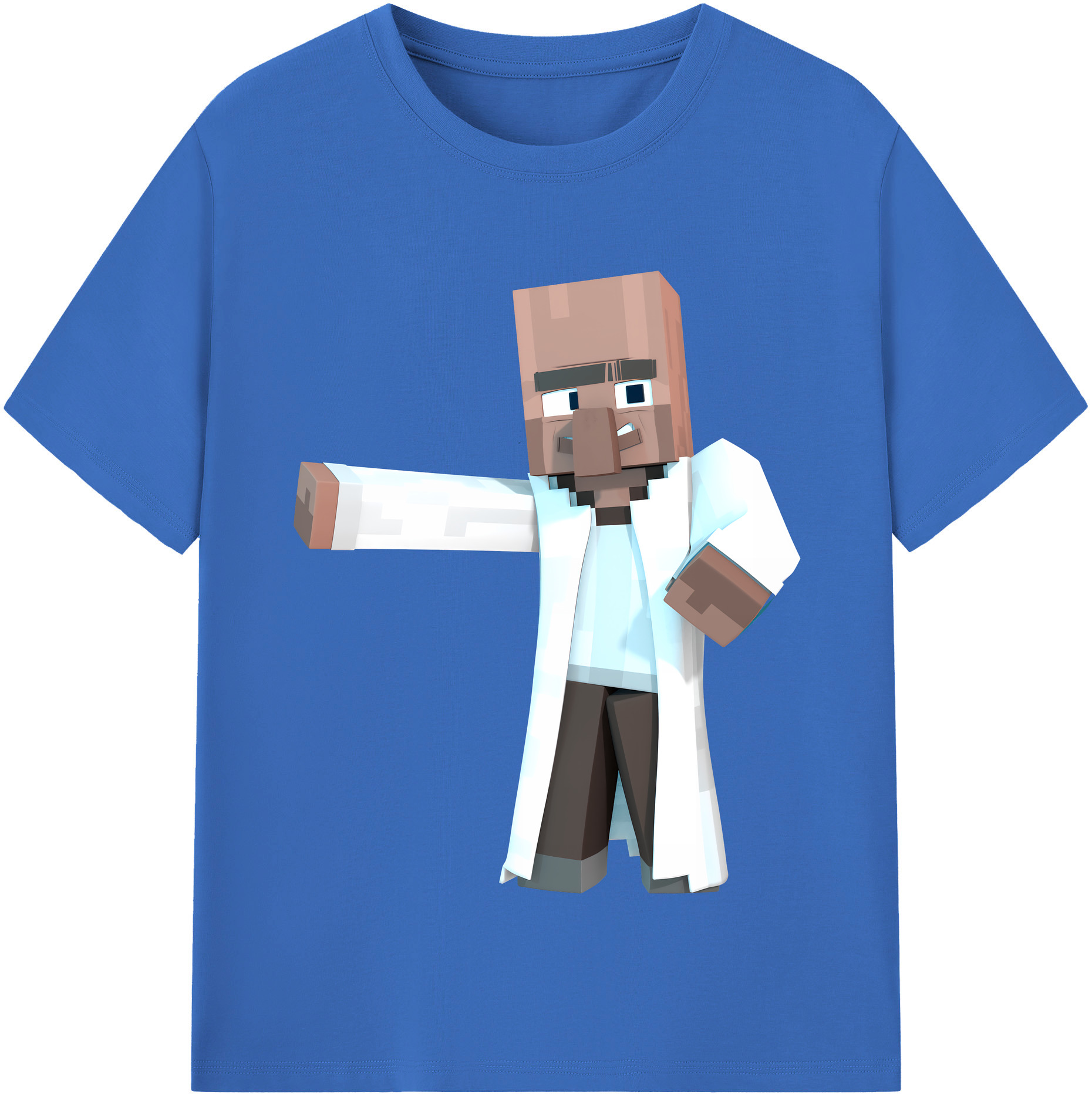 （画像用） マインクラフト ブロックの世界 Minecraft MC Block world 綿100％半袖Tシャツ（フロントプリント）
