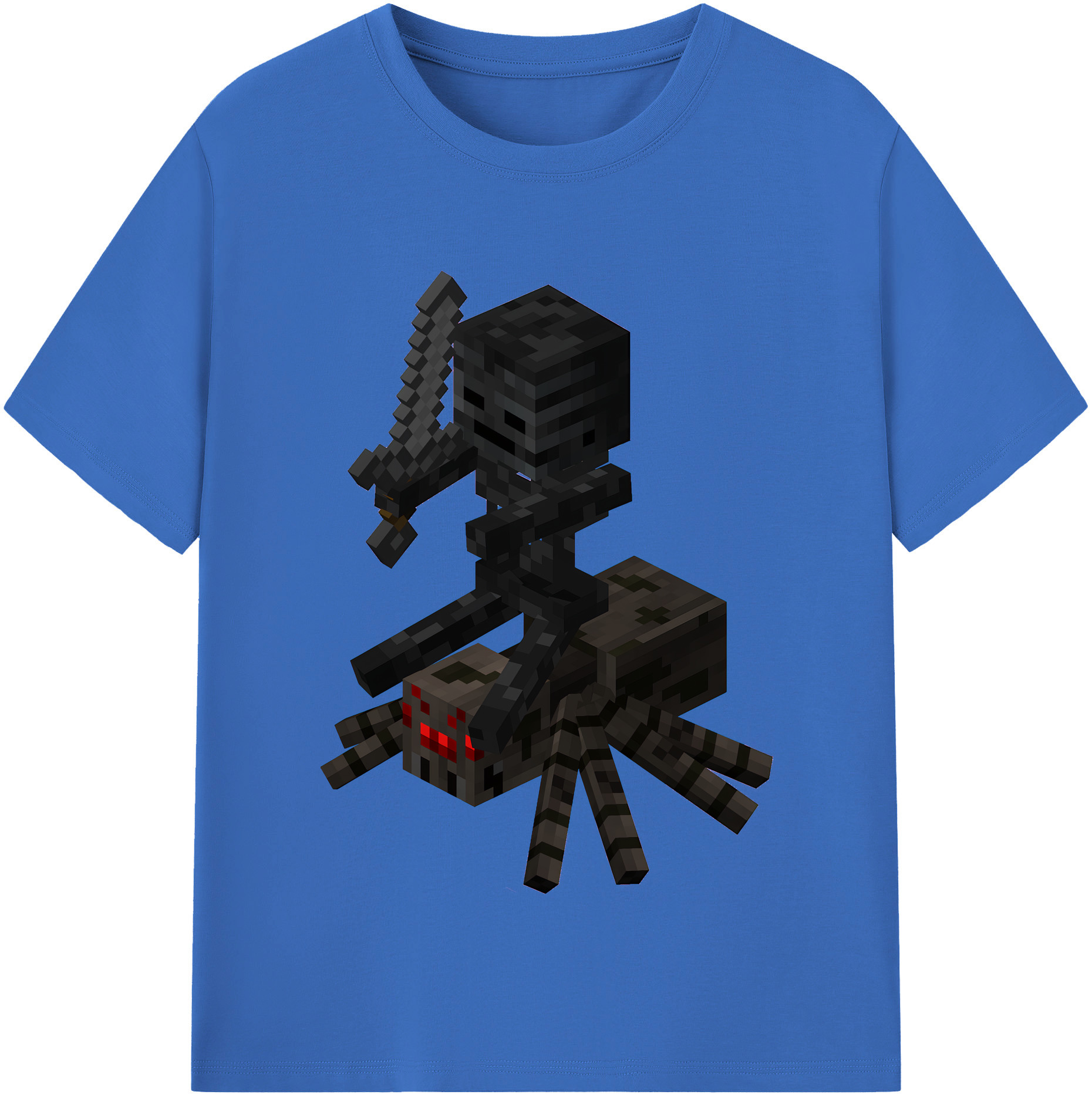 （画像用） マインクラフト ブロックの世界 Minecraft MC Block world 綿100％半袖Tシャツ（フロントプリント）