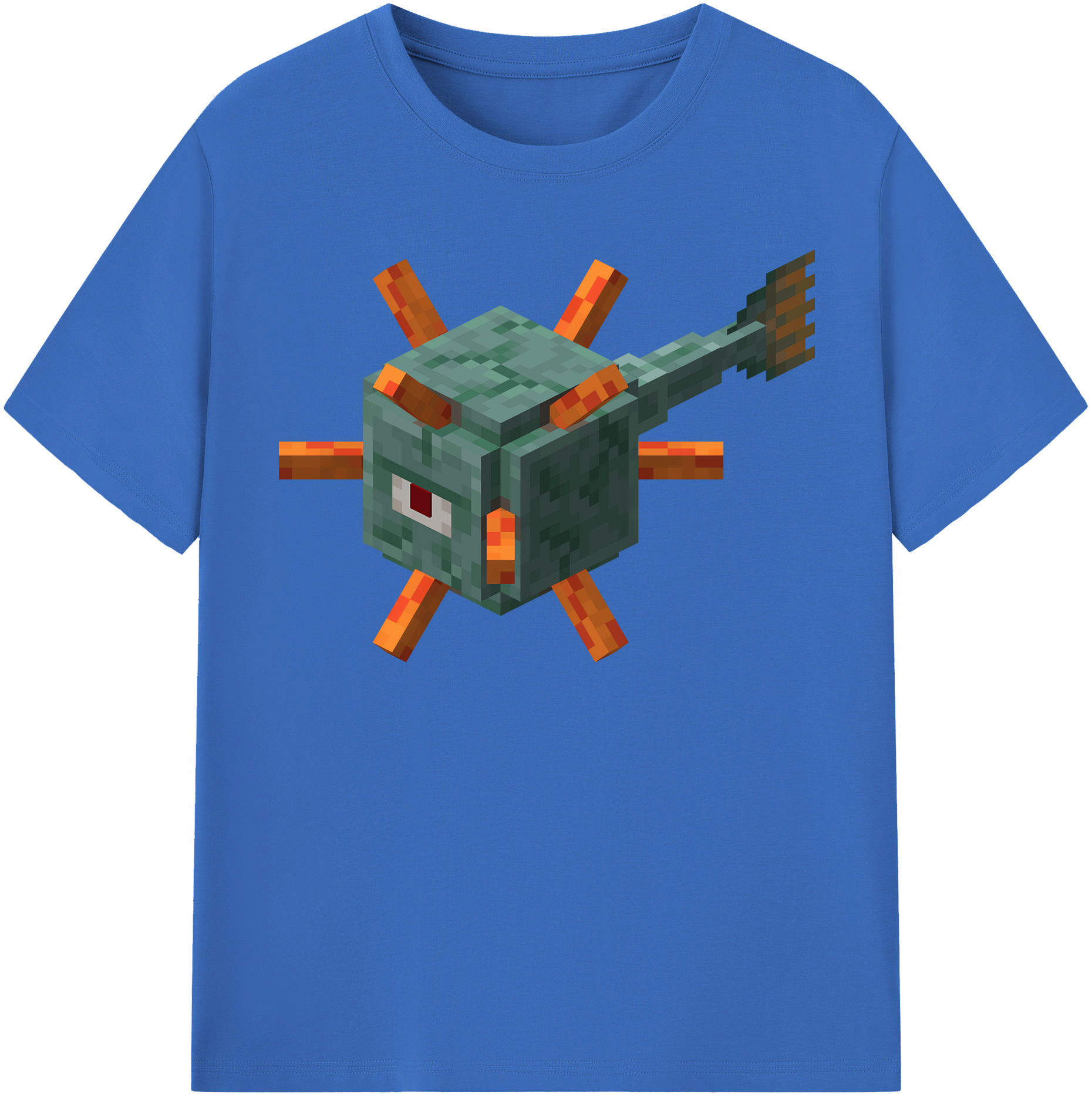 （画像用） マインクラフト ブロックの世界 Minecraft MC Block world 綿100％半袖Tシャツ（フロントプリント）