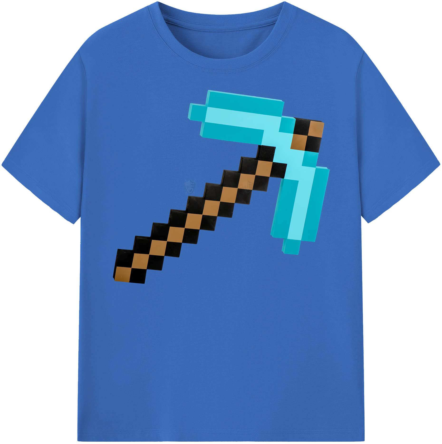 （画像用） マインクラフト ブロックの世界 Minecraft MC Block world 綿100％半袖Tシャツ（フロントプリント）