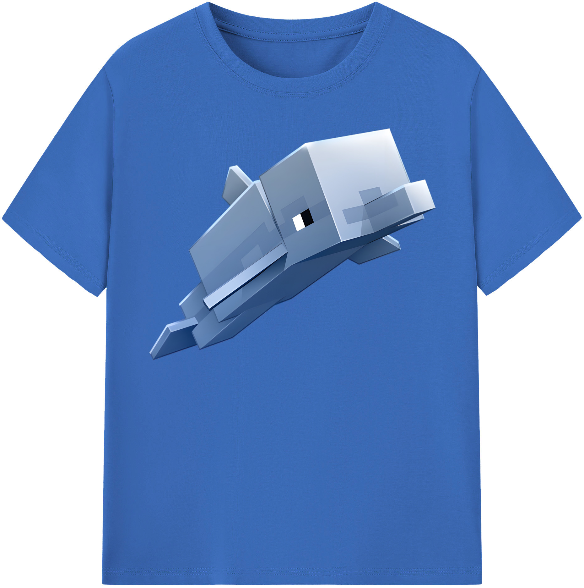 （画像用） マインクラフト ブロックの世界 Minecraft MC Block world 綿100％半袖Tシャツ（フロントプリント）