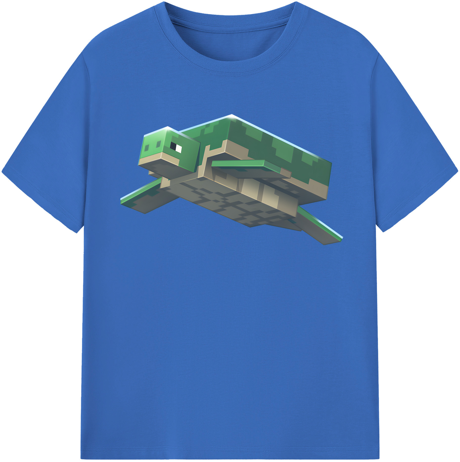 （画像用） マインクラフト ブロックの世界 Minecraft MC Block world 綿100％半袖Tシャツ（フロントプリント）