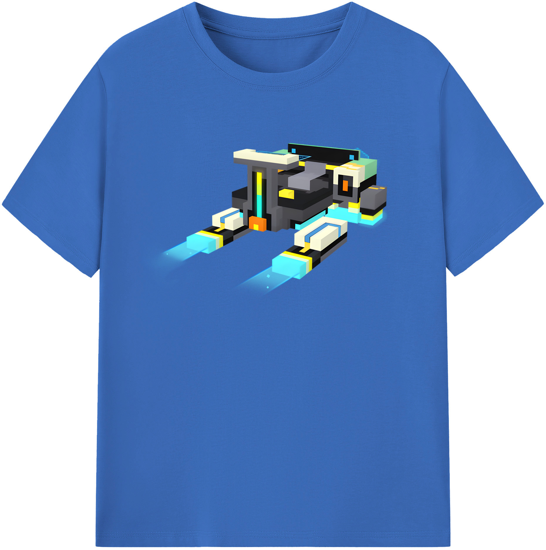 （画像用） マインクラフト ブロックの世界 Minecraft MC Block world 綿100％半袖Tシャツ（フロントプリント）