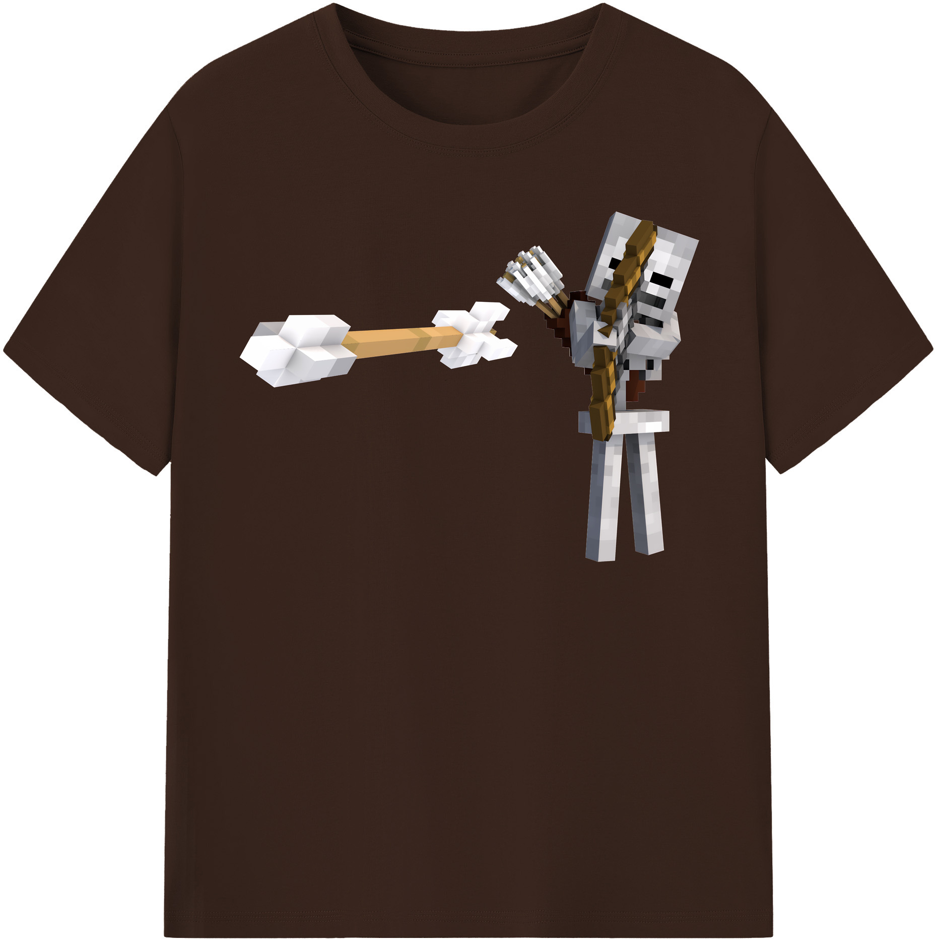 （画像用） マインクラフト ブロックの世界 Minecraft MC Block world 綿100％半袖Tシャツ（フロントプリント）