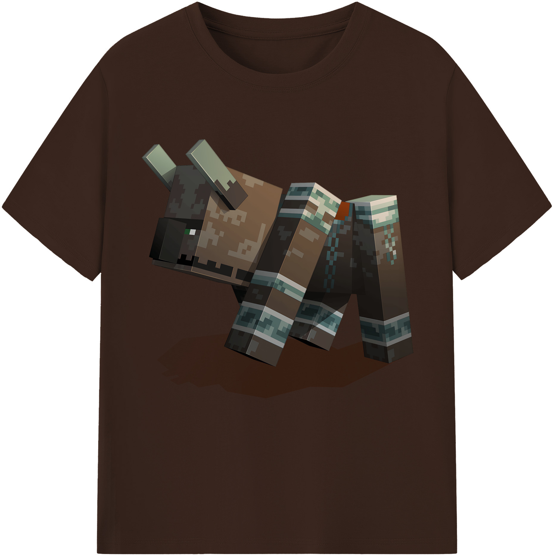 （画像用） マインクラフト ブロックの世界 Minecraft MC Block world 綿100％半袖Tシャツ（フロントプリント）