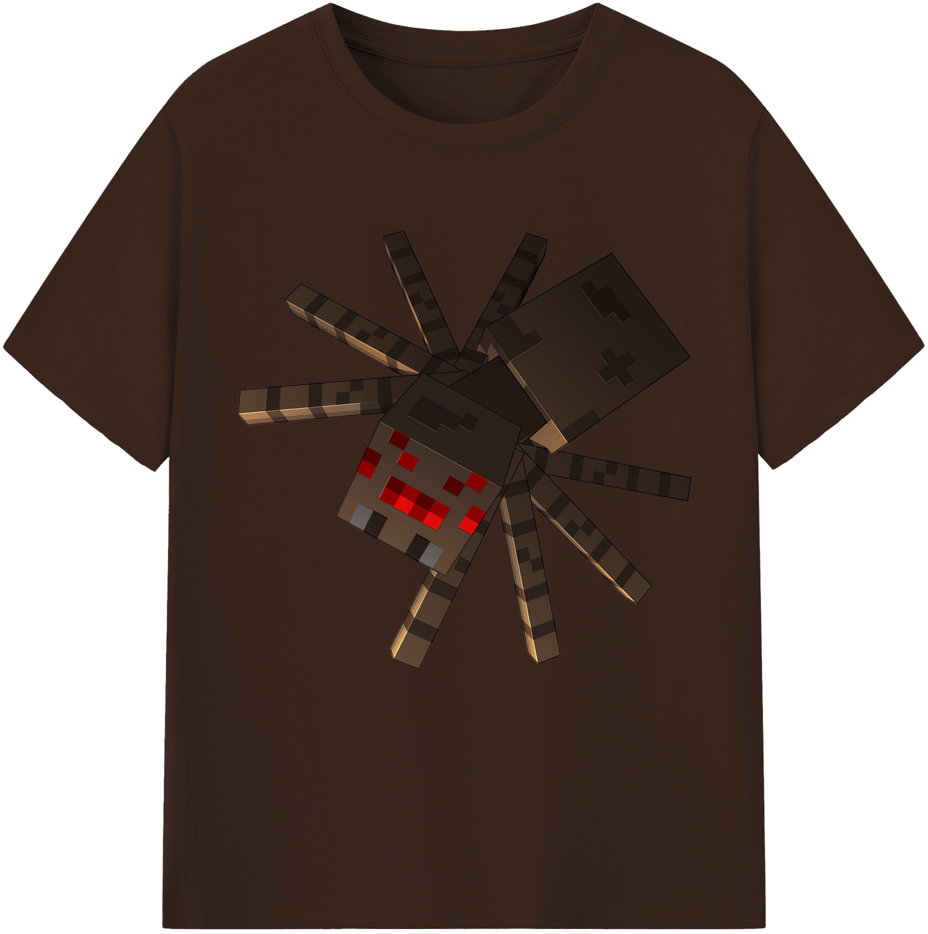 （画像用） マインクラフト ブロックの世界 Minecraft MC Block world 綿100％半袖Tシャツ（フロントプリント）