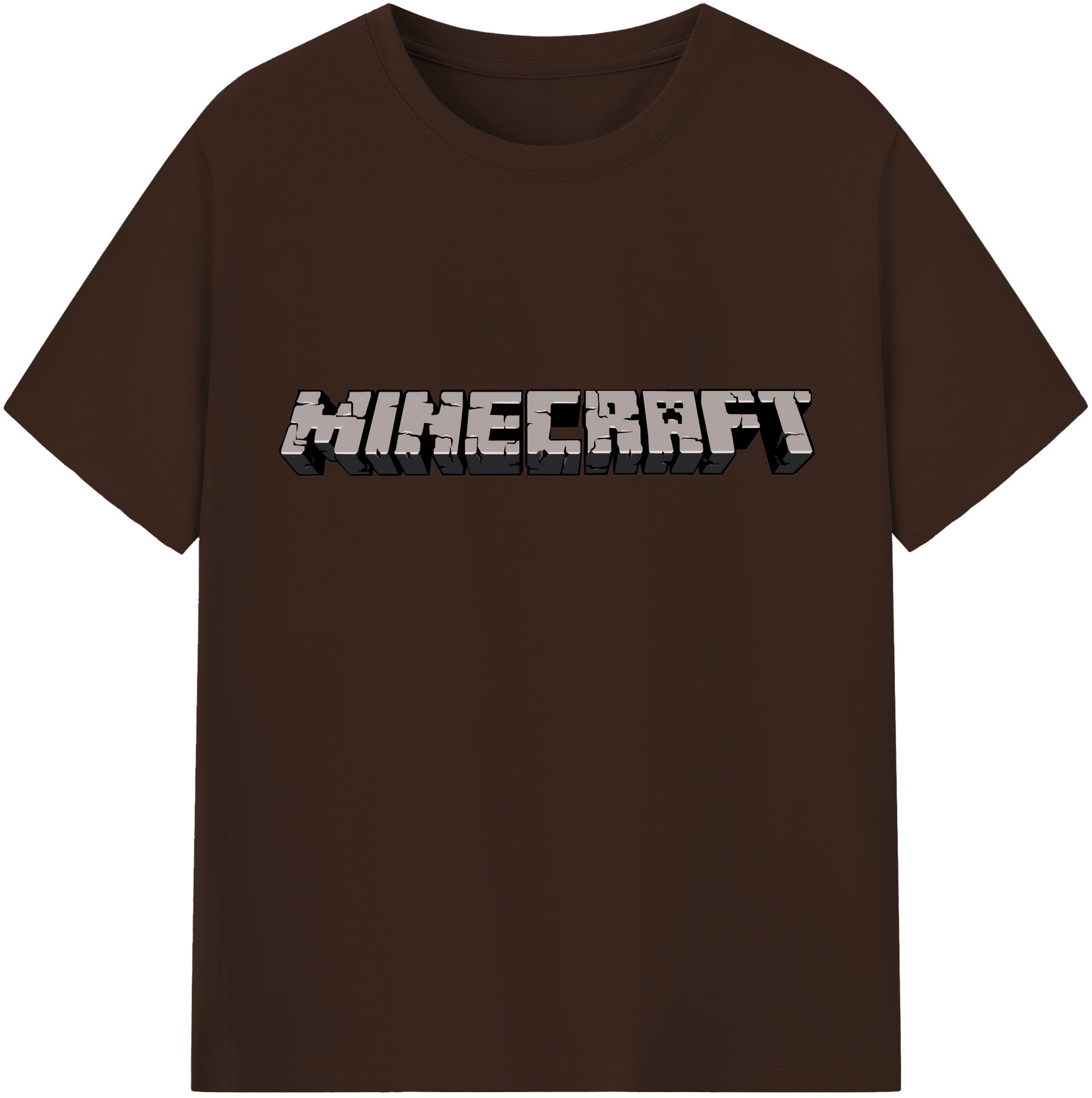（画像用） マインクラフト ブロックの世界 Minecraft MC Block world 綿100％半袖Tシャツ（フロントプリント）