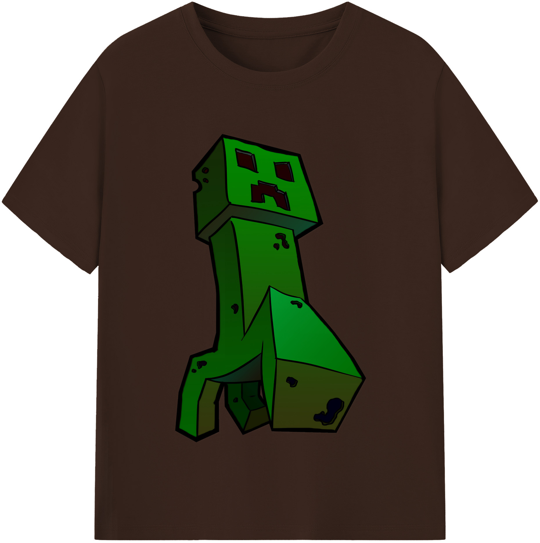 （画像用） マインクラフト ブロックの世界 Minecraft MC Block world 綿100％半袖Tシャツ（フロントプリント）
