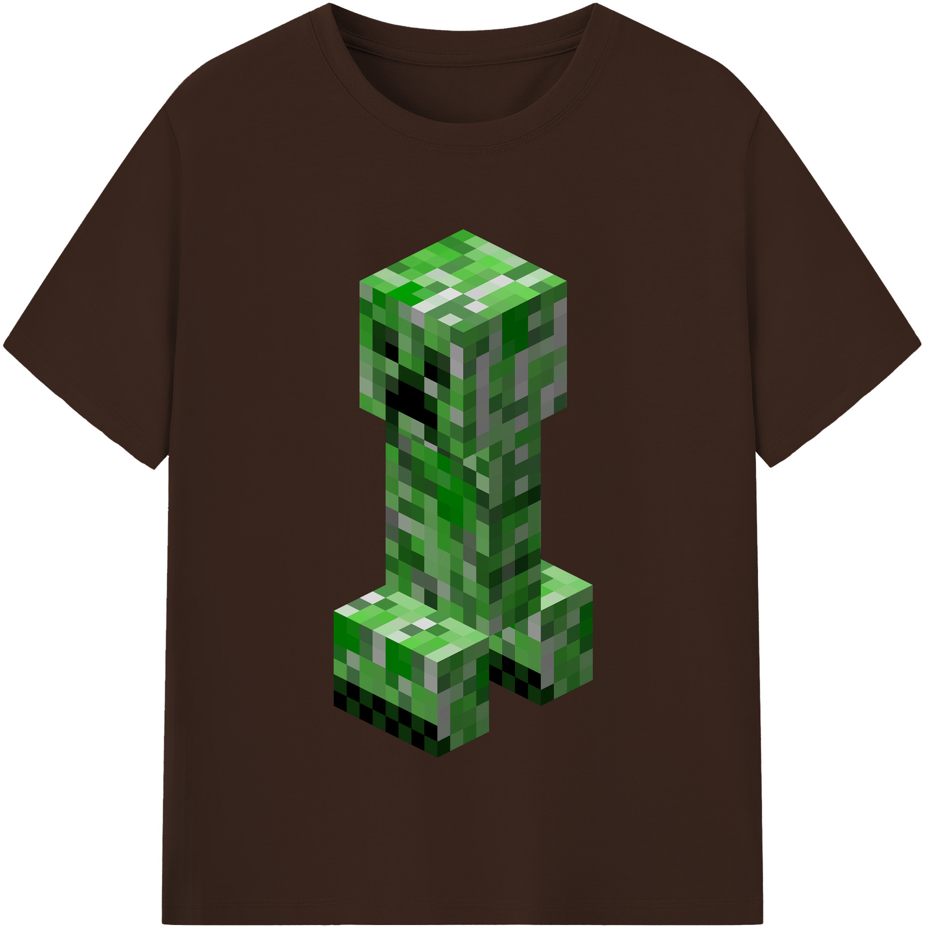（画像用） マインクラフト ブロックの世界 Minecraft MC Block world 綿100％半袖Tシャツ（フロントプリント）