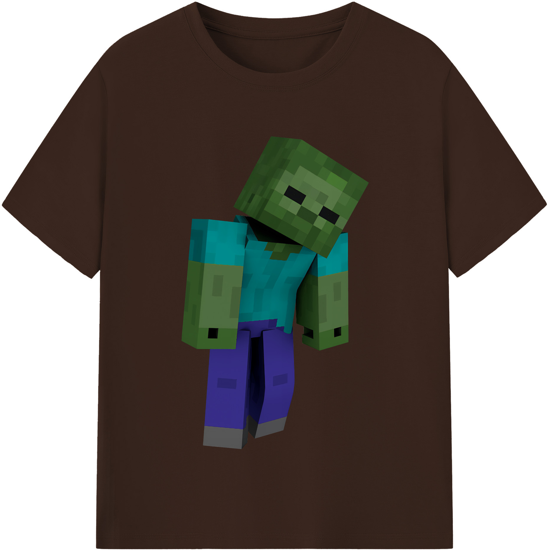 （画像用） マインクラフト ブロックの世界 Minecraft MC Block world 綿100％半袖Tシャツ（フロントプリント）