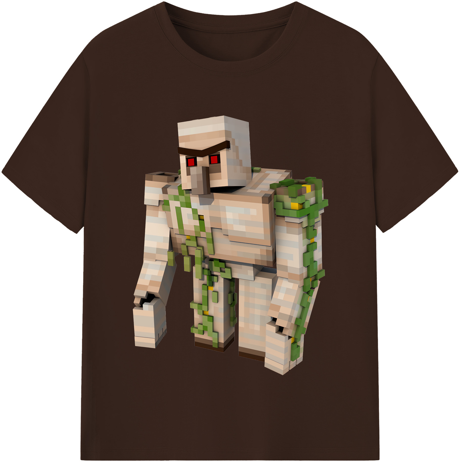 （画像用） マインクラフト ブロックの世界 Minecraft MC Block world 綿100％半袖Tシャツ（フロントプリント）