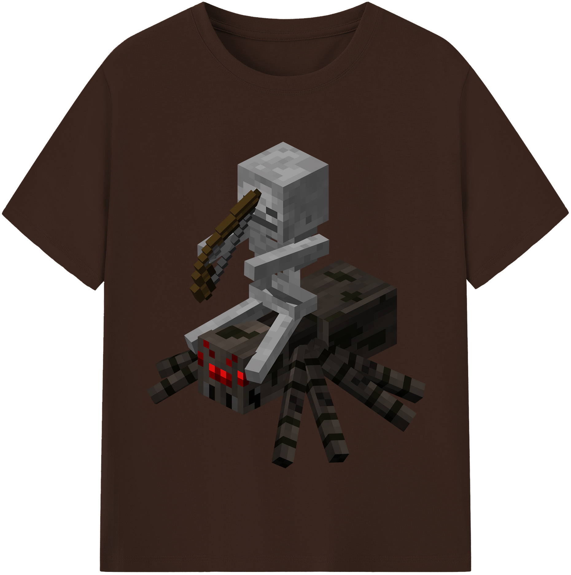（画像用） マインクラフト ブロックの世界 Minecraft MC Block world 綿100％半袖Tシャツ（フロントプリント）