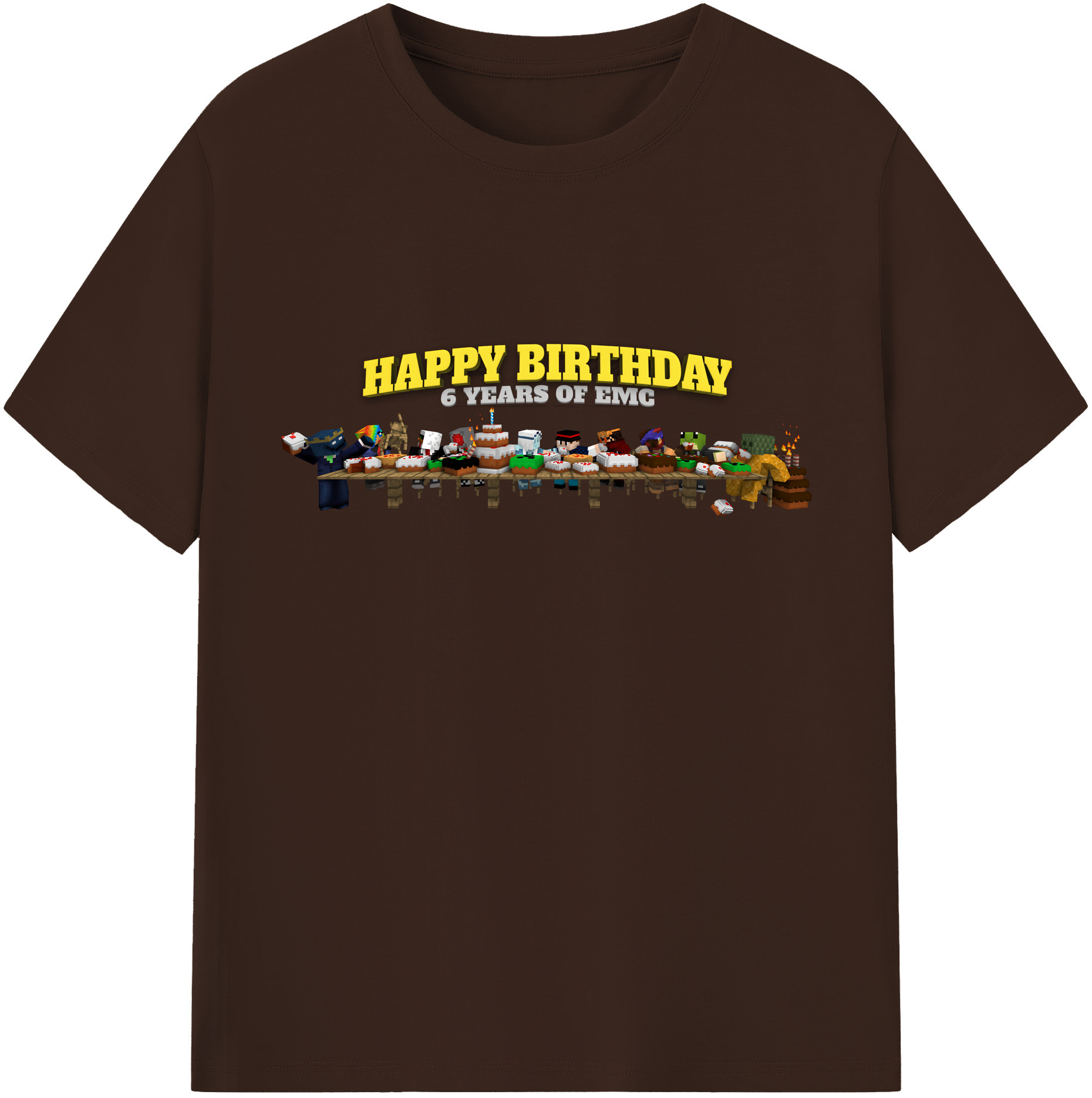 （画像用） マインクラフト ブロックの世界 Minecraft MC Block world 綿100％半袖Tシャツ（フロントプリント）