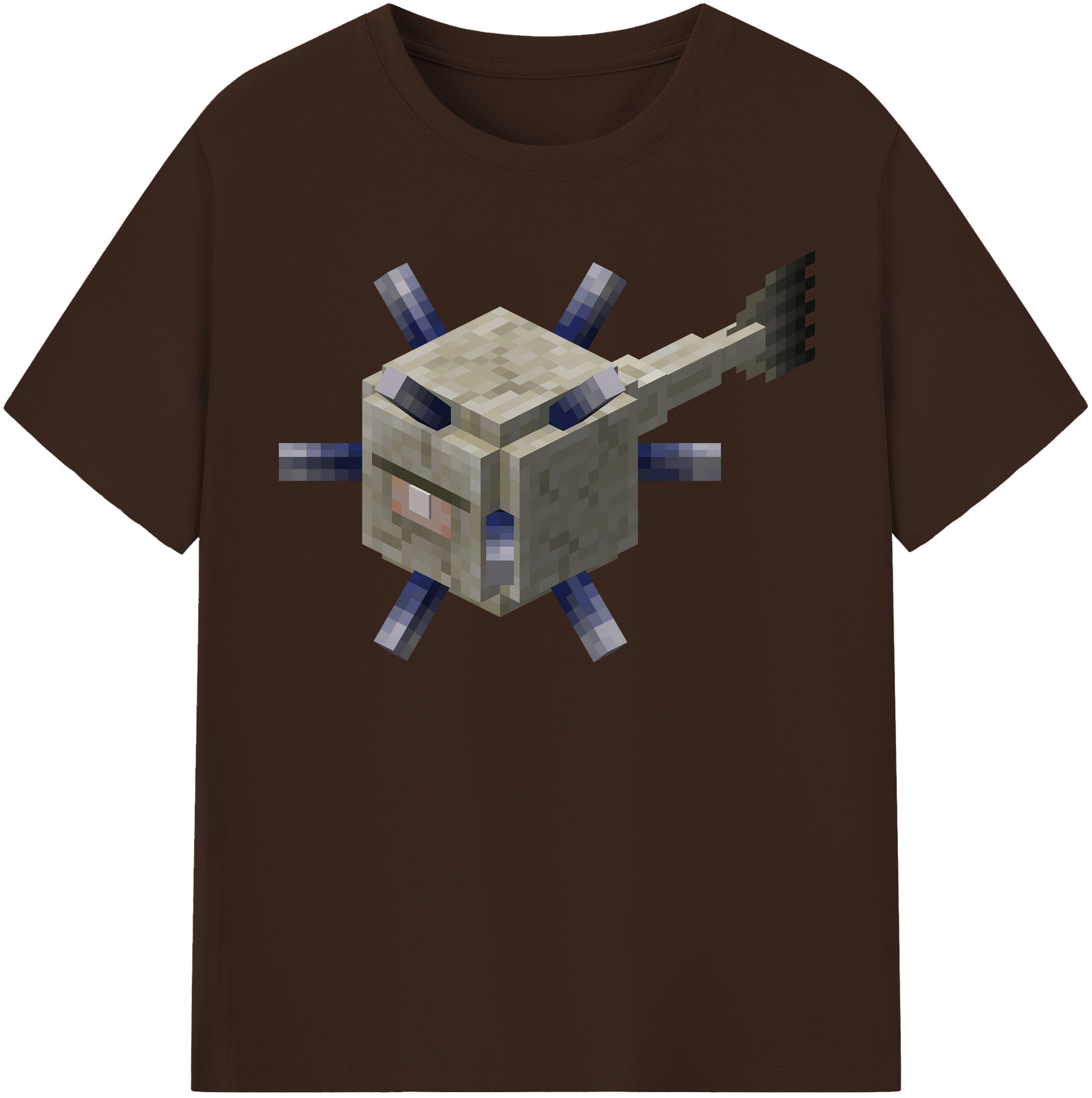 （画像用） マインクラフト ブロックの世界 Minecraft MC Block world 綿100％半袖Tシャツ（フロントプリント）