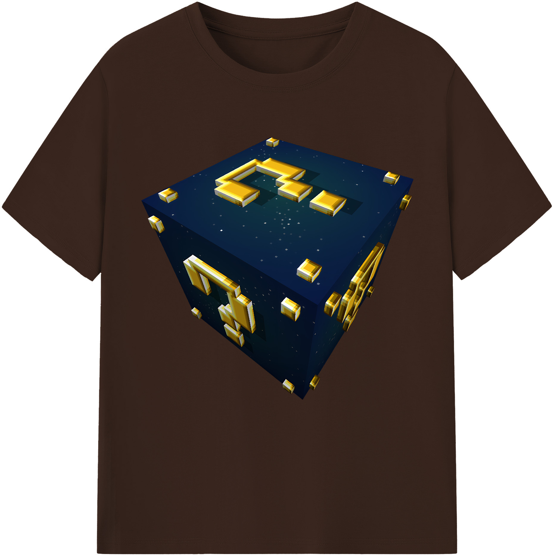 （画像用） マインクラフト ブロックの世界 Minecraft MC Block world 綿100％半袖Tシャツ（フロントプリント）