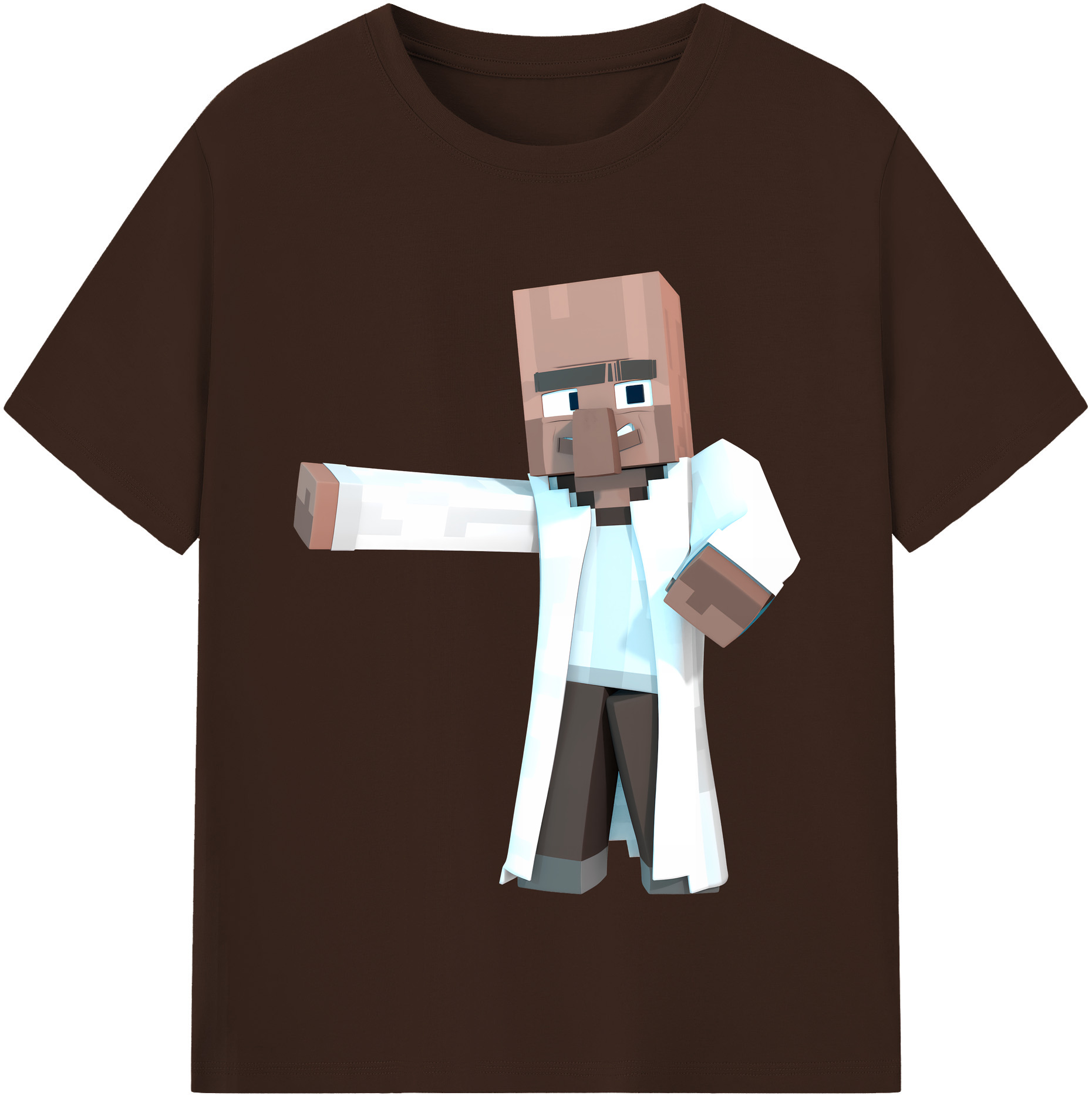 （画像用） マインクラフト ブロックの世界 Minecraft MC Block world 綿100％半袖Tシャツ（フロントプリント）