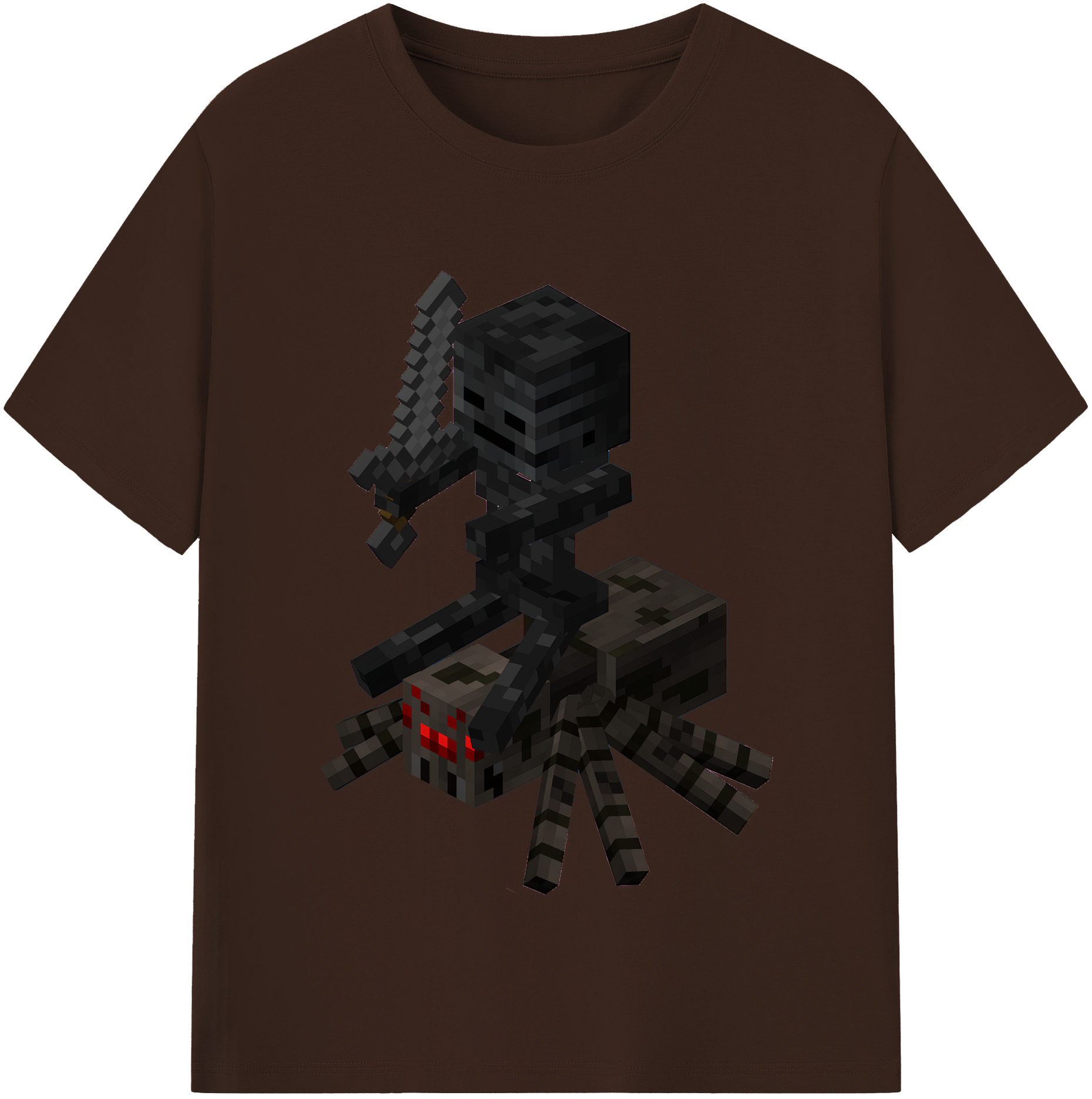 （画像用） マインクラフト ブロックの世界 Minecraft MC Block world 綿100％半袖Tシャツ（フロントプリント）