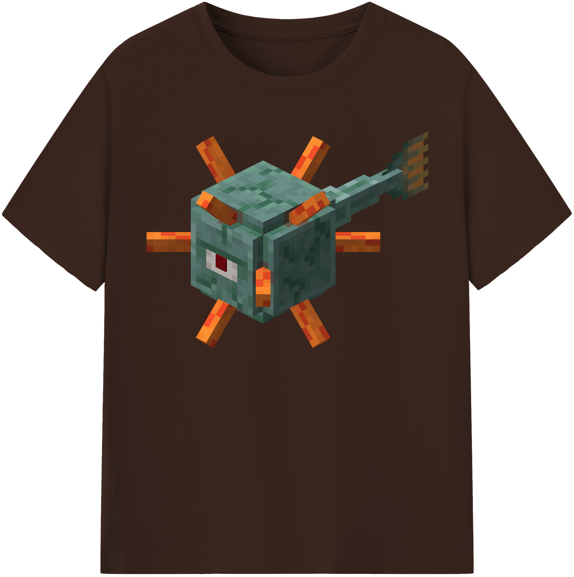 （画像用） マインクラフト ブロックの世界 Minecraft MC Block world 綿100％半袖Tシャツ（フロントプリント）