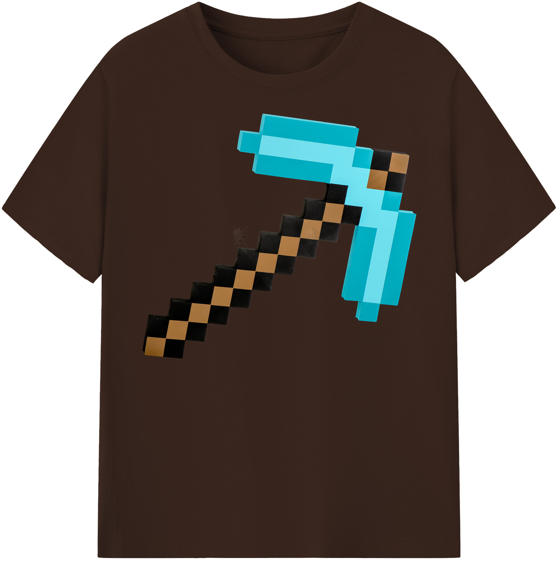 （画像用） マインクラフト ブロックの世界 Minecraft MC Block world 綿100％半袖Tシャツ（フロントプリント）