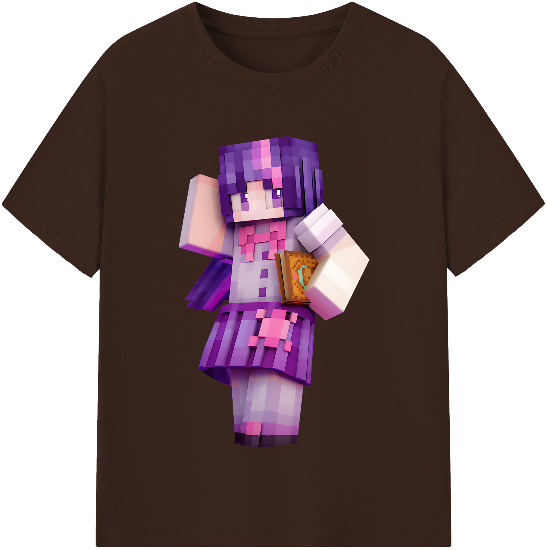 （画像用） マインクラフト ブロックの世界 Minecraft MC Block world 綿100％半袖Tシャツ（フロントプリント）