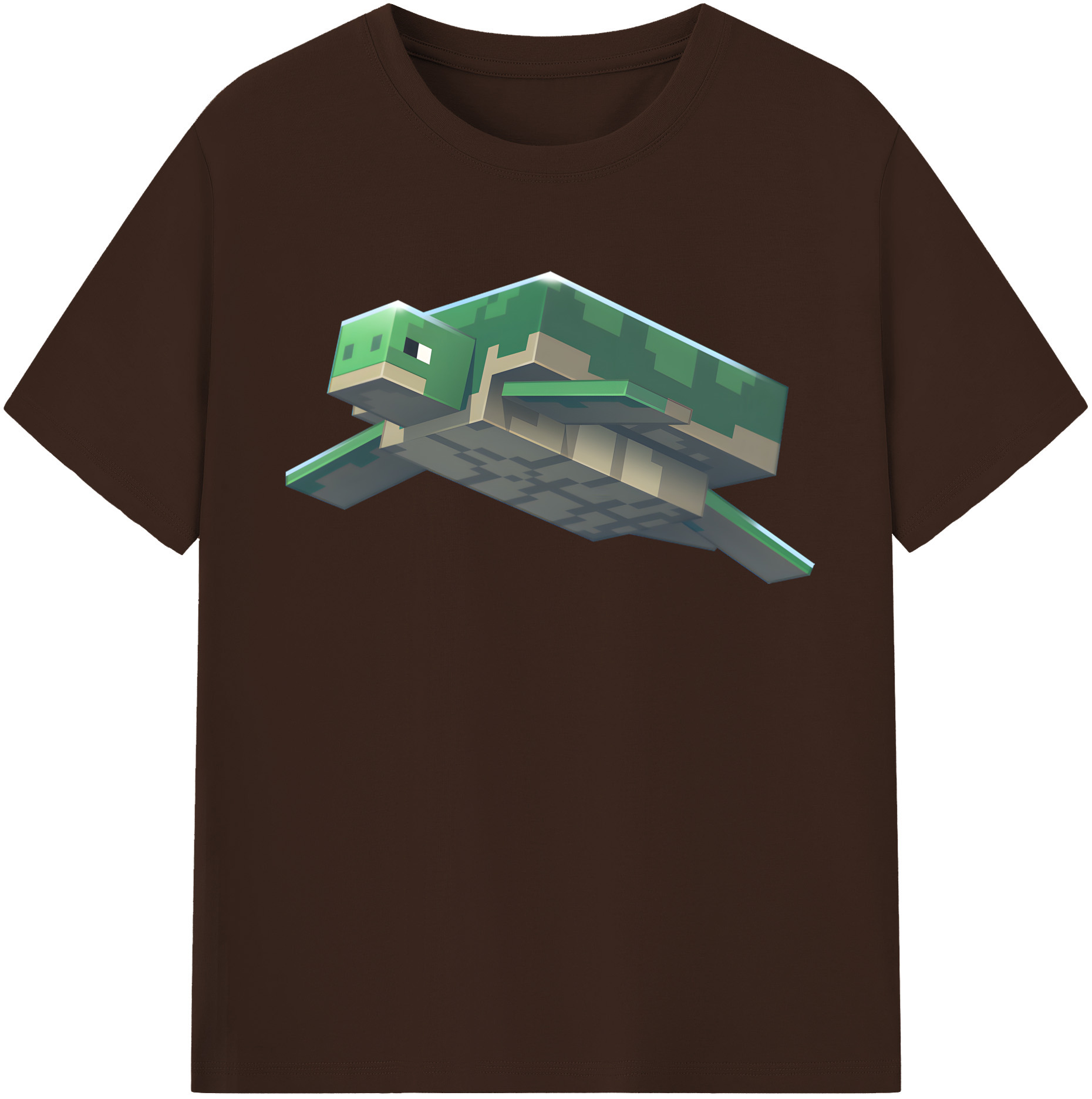 （画像用） マインクラフト ブロックの世界 Minecraft MC Block world 綿100％半袖Tシャツ（フロントプリント）