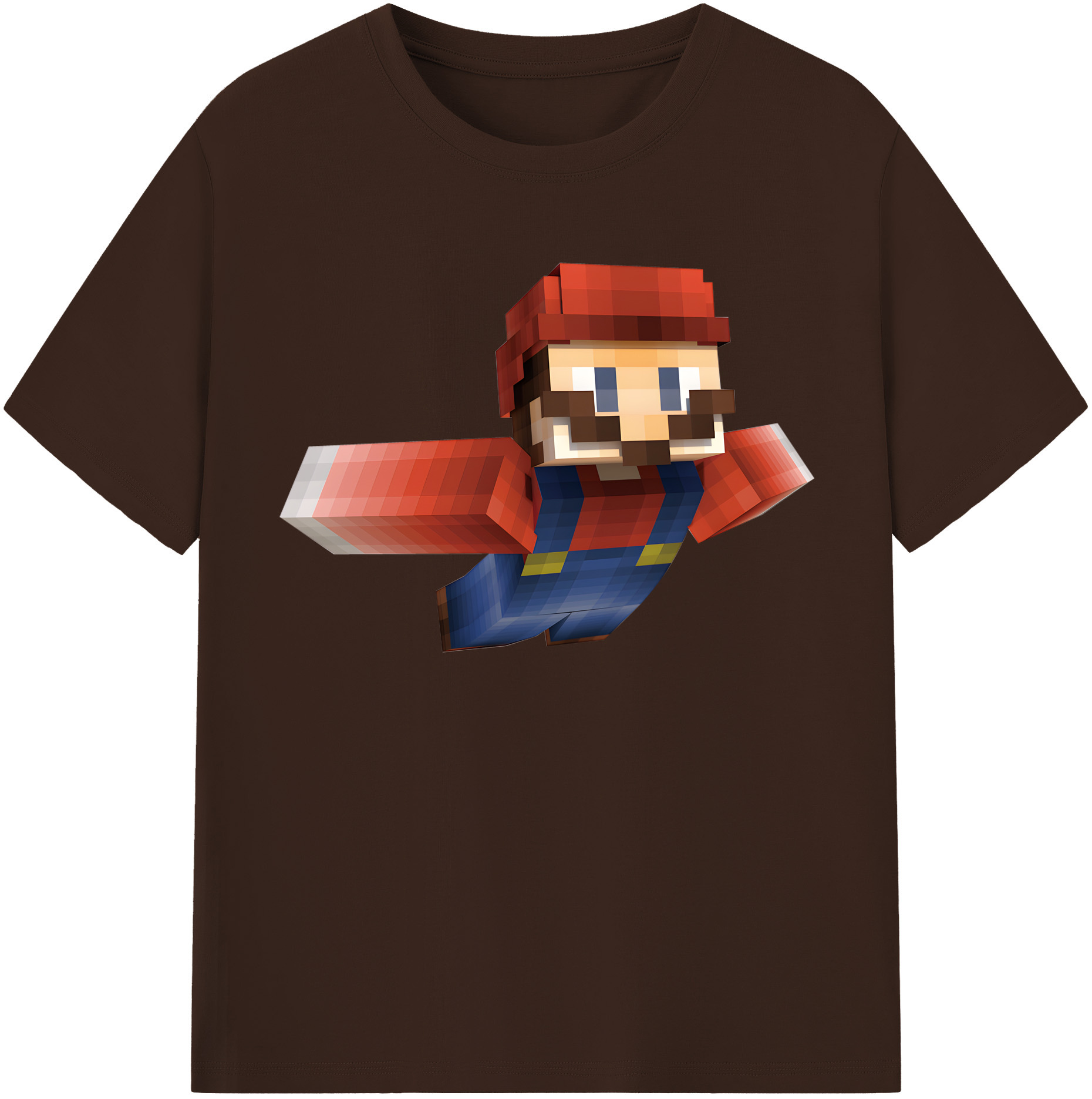 （画像用） マインクラフト ブロックの世界 Minecraft MC Block world 綿100％半袖Tシャツ（フロントプリント）