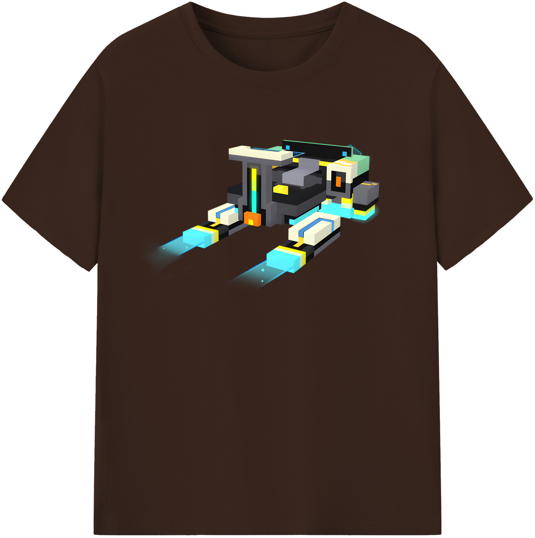 （画像用） マインクラフト ブロックの世界 Minecraft MC Block world 綿100％半袖Tシャツ（フロントプリント）