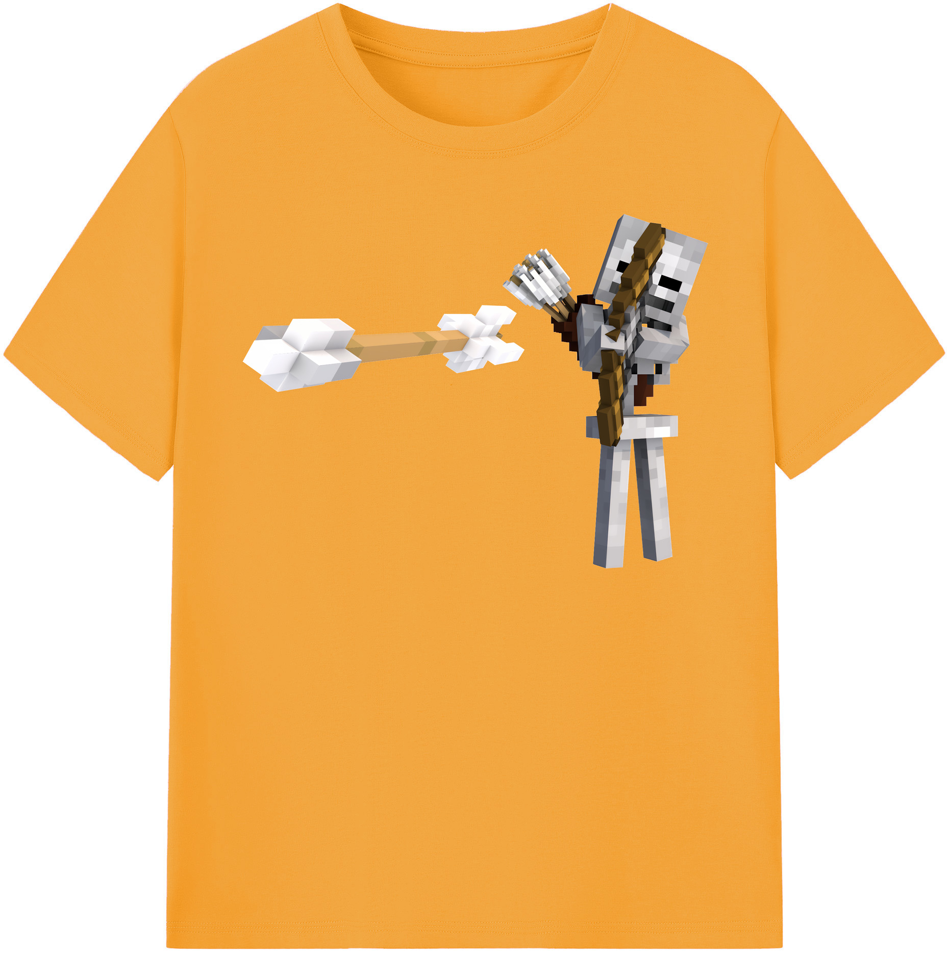 （画像用） マインクラフト ブロックの世界 Minecraft MC Block world 綿100％半袖Tシャツ（フロントプリント）