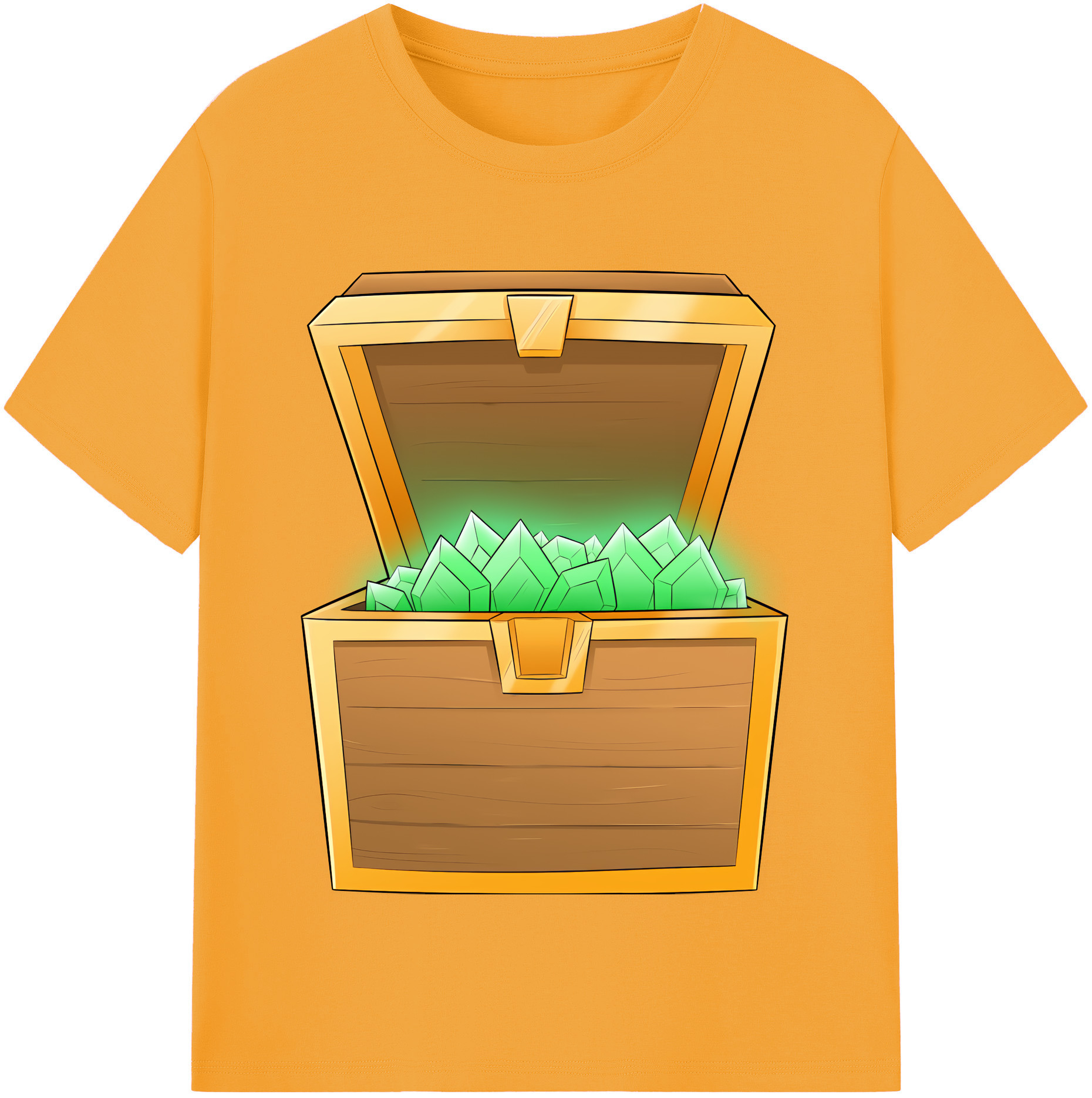 （画像用） マインクラフト ブロックの世界 Minecraft MC Block world 綿100％半袖Tシャツ（フロントプリント）